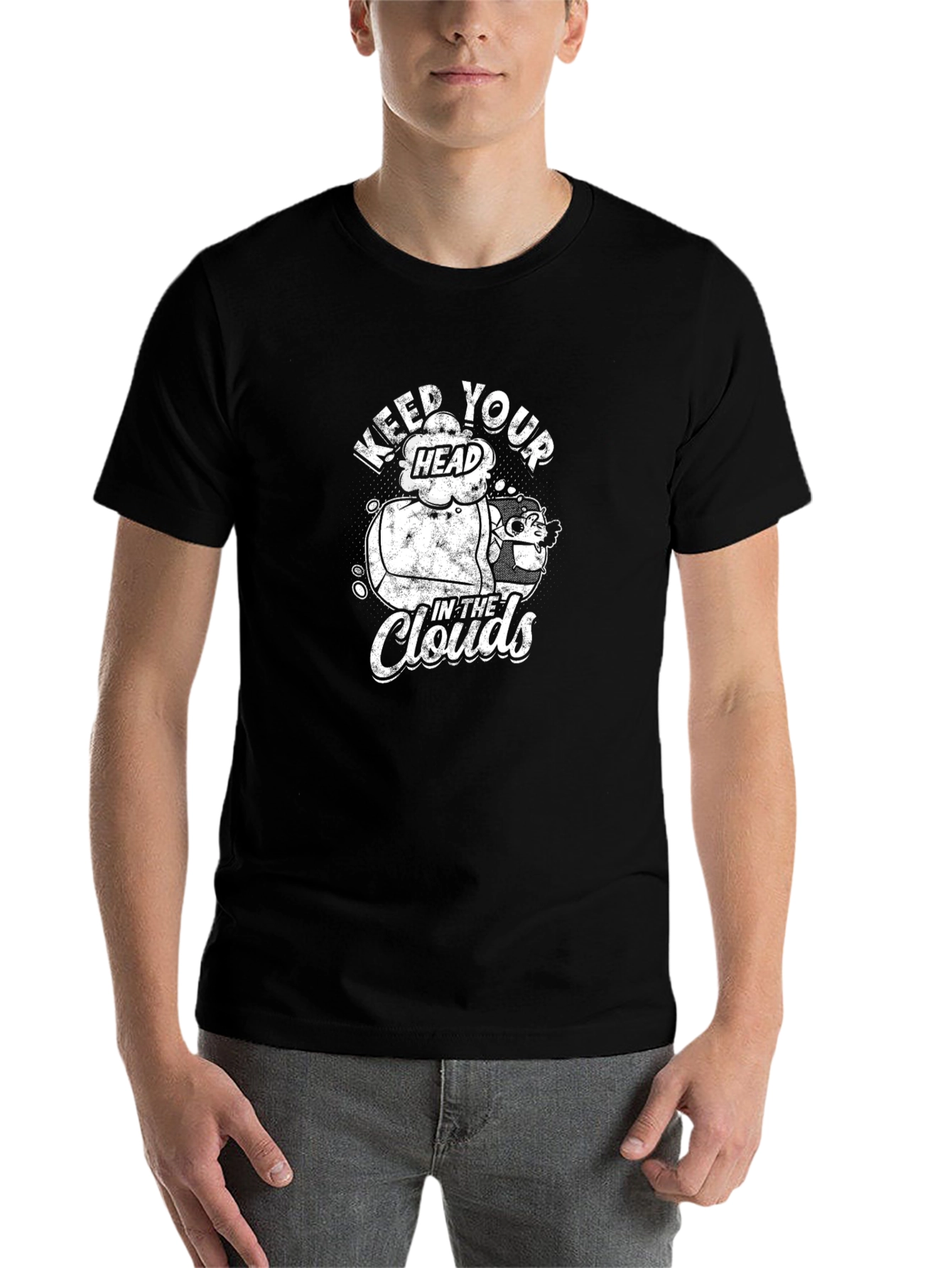 Black Keep Your Head in the Clouds Graphic T-Shirt view 7
