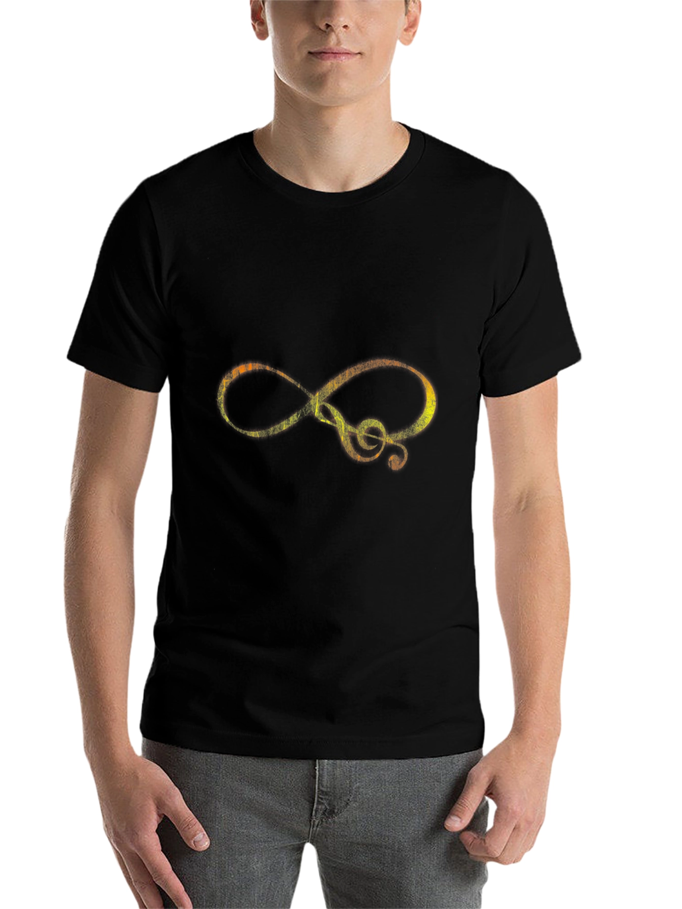 Black Music Infinity T-Shirt: Artistic & Stylish! view 7