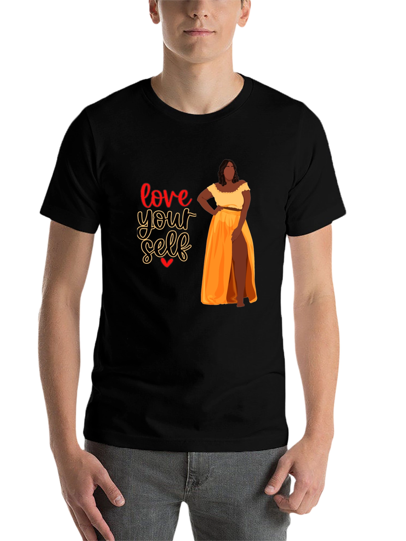 Black Love Yourself Women's Graphic Tee view 7
