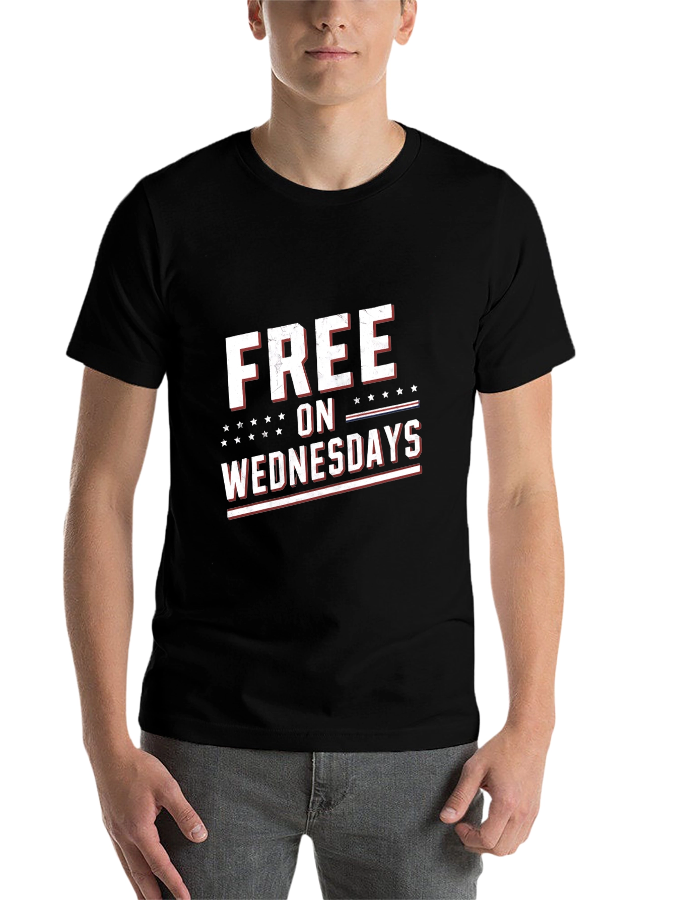 Black Free On Wednesdays T-Shirt view 7