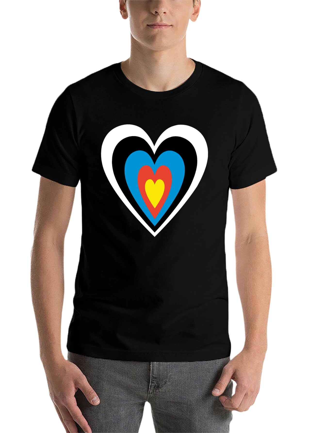 Black Heart Target Black T-Shirt - Archery Love view 7