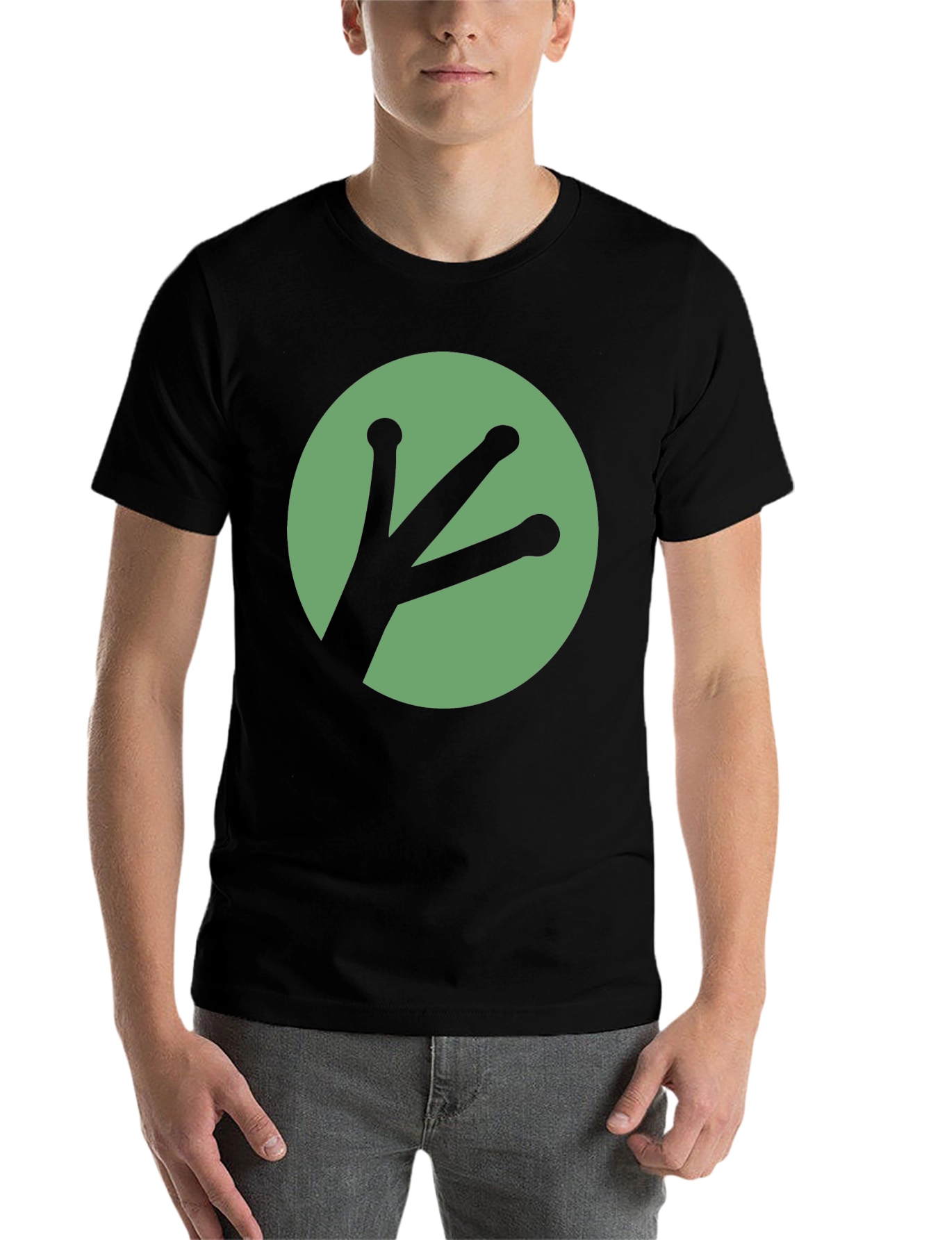 Black Frog Footprint T-Shirt - Funky & Unique Design view 7