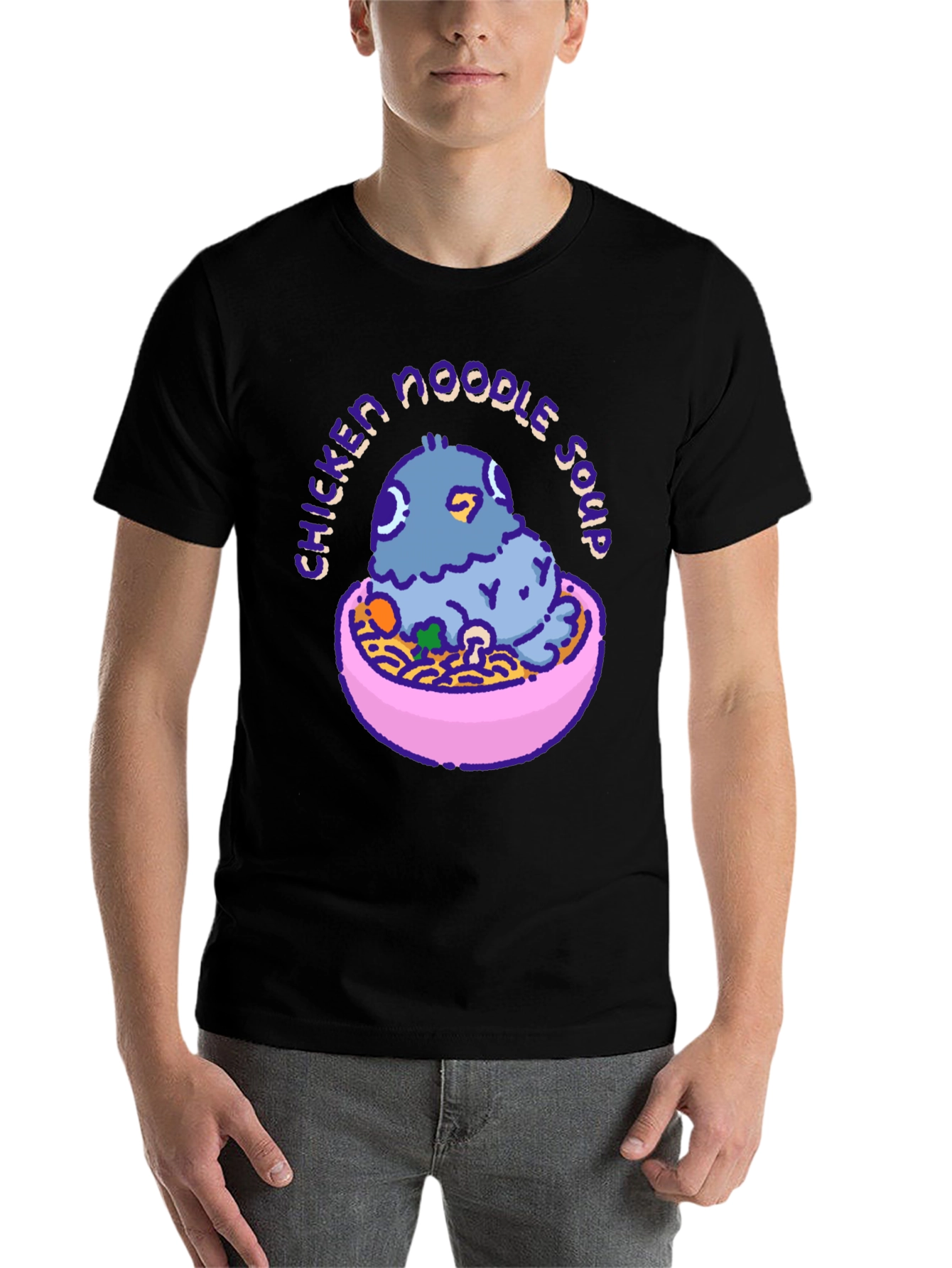Black Chicken Noodle Soup Pigeon T-Shirt view 7
