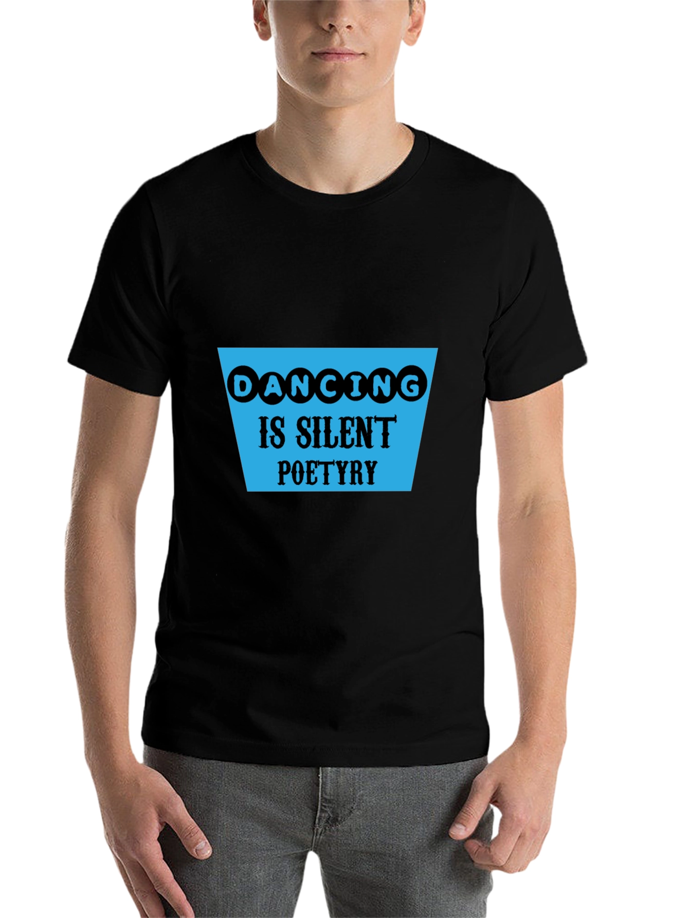 Black Dancing is Silent Poetry Graphic Tee view 7