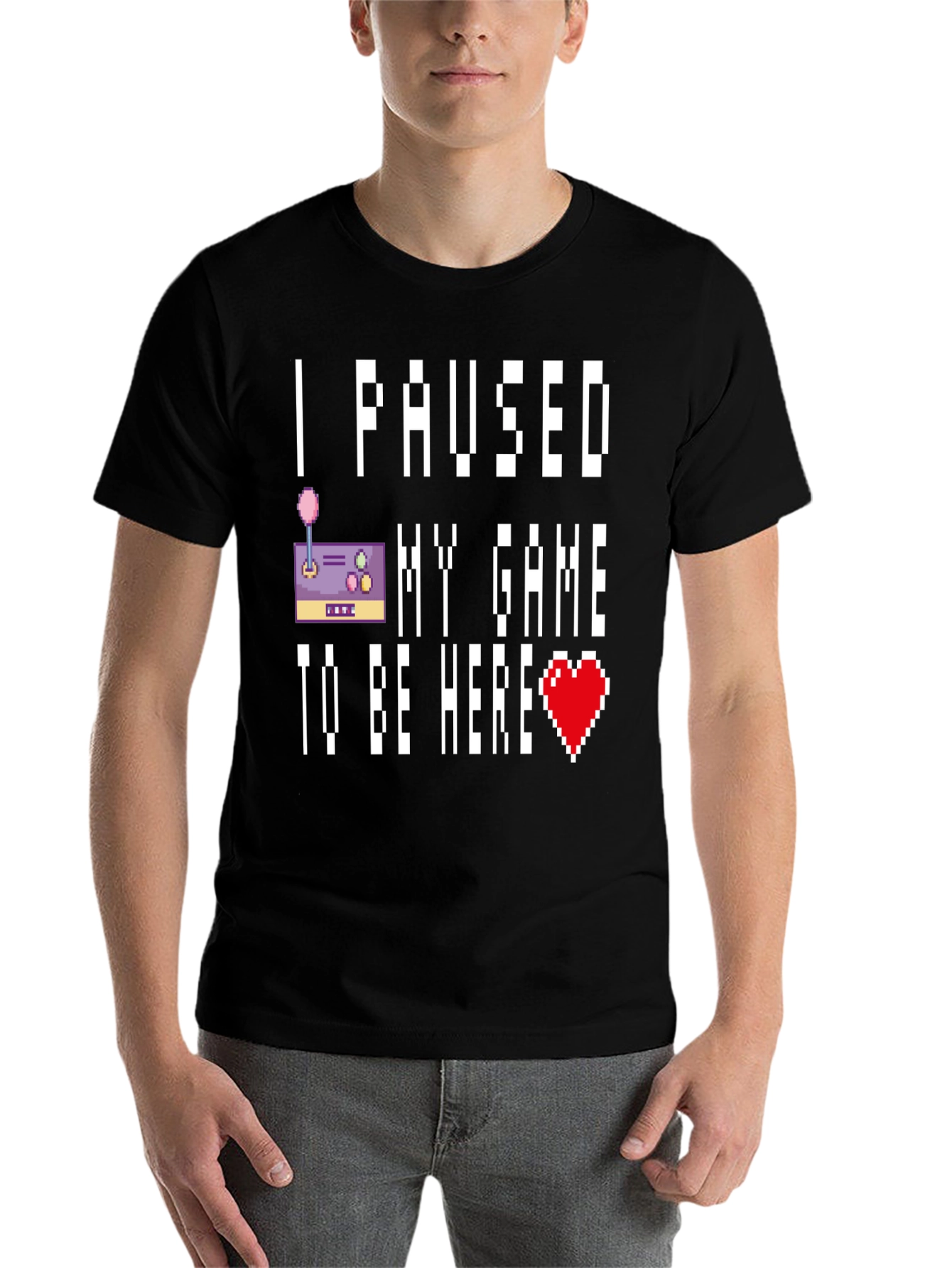 Black I Paused My Game T-Shirt view 7