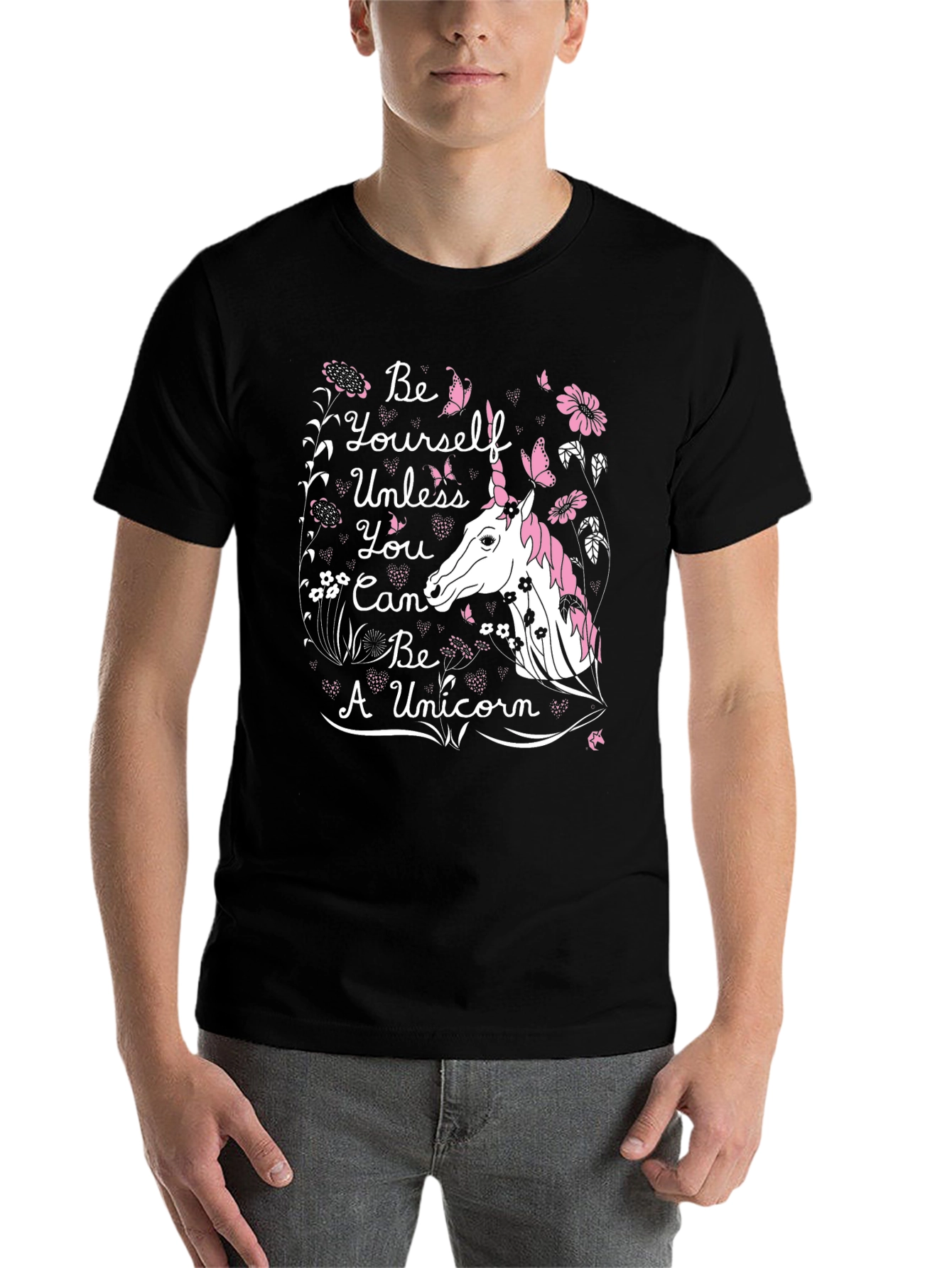 Black Unicorn T-Shirt - Be Yourself Unless... view 7