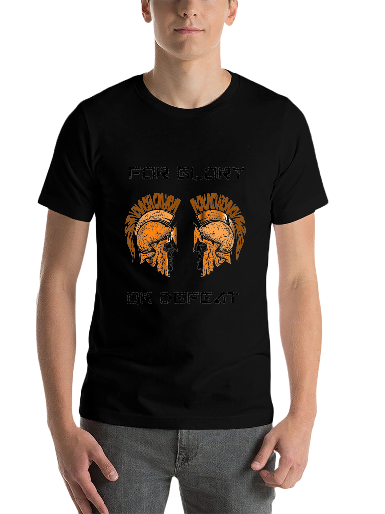Black For Glory or Defeat Graphic T-Shirt view 7