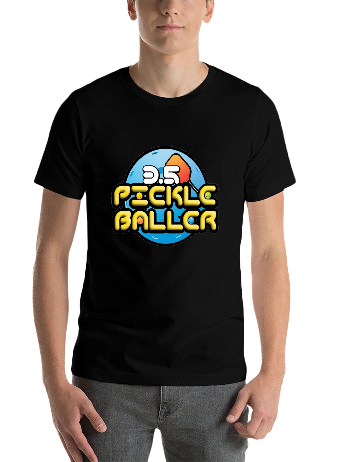 Black Pickleball 3.5 Black T-Shirt view 7