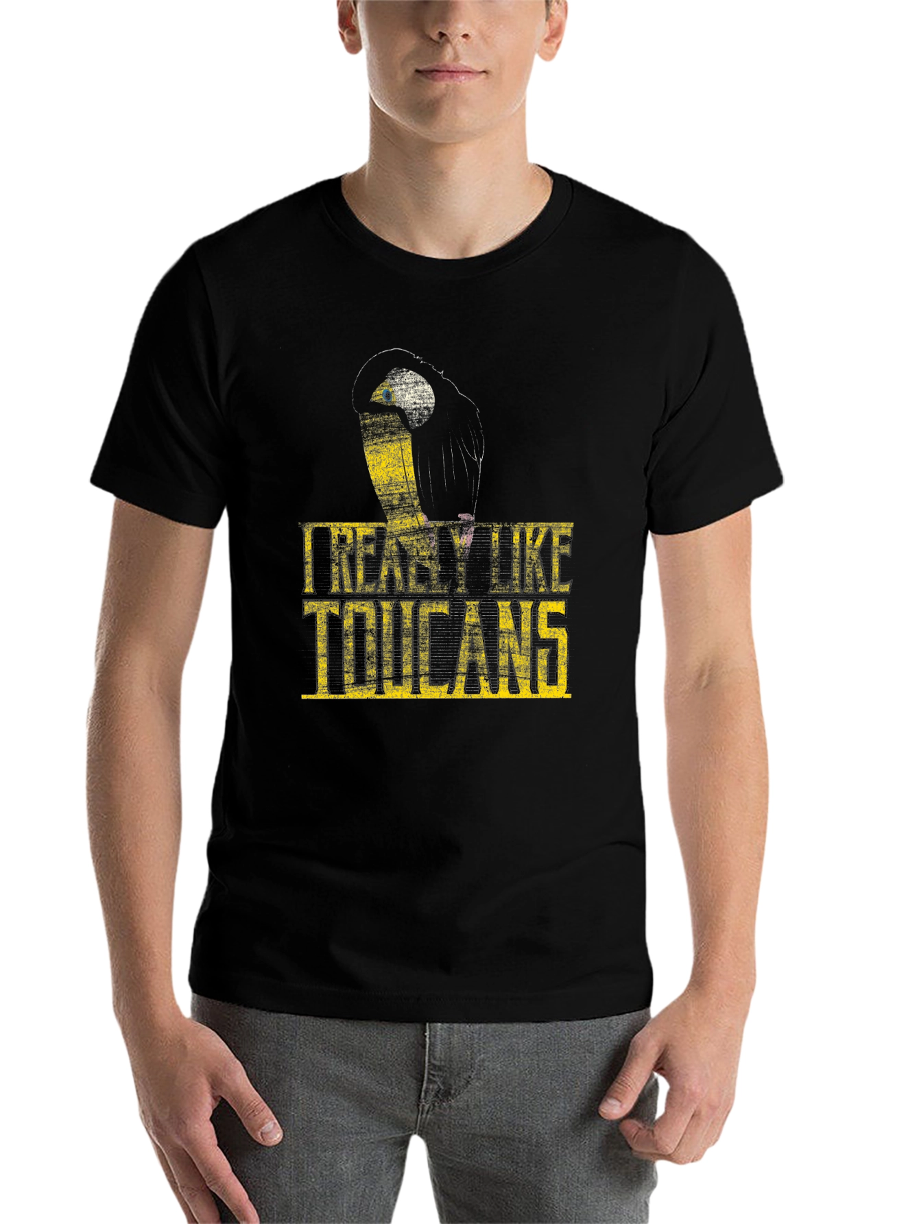 Black I Really Like Toucans Graphic T-Shirt view 7
