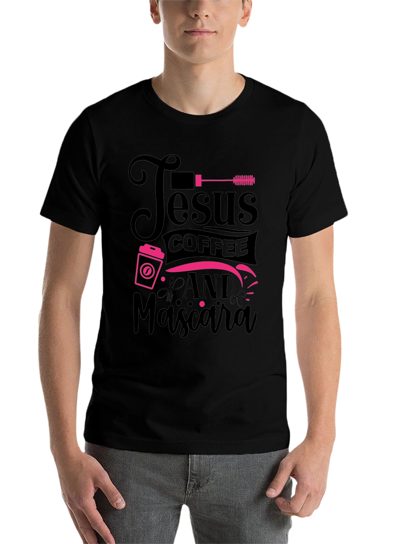 Black Jesus Coffee & Mascara Black T-Shirt view 7