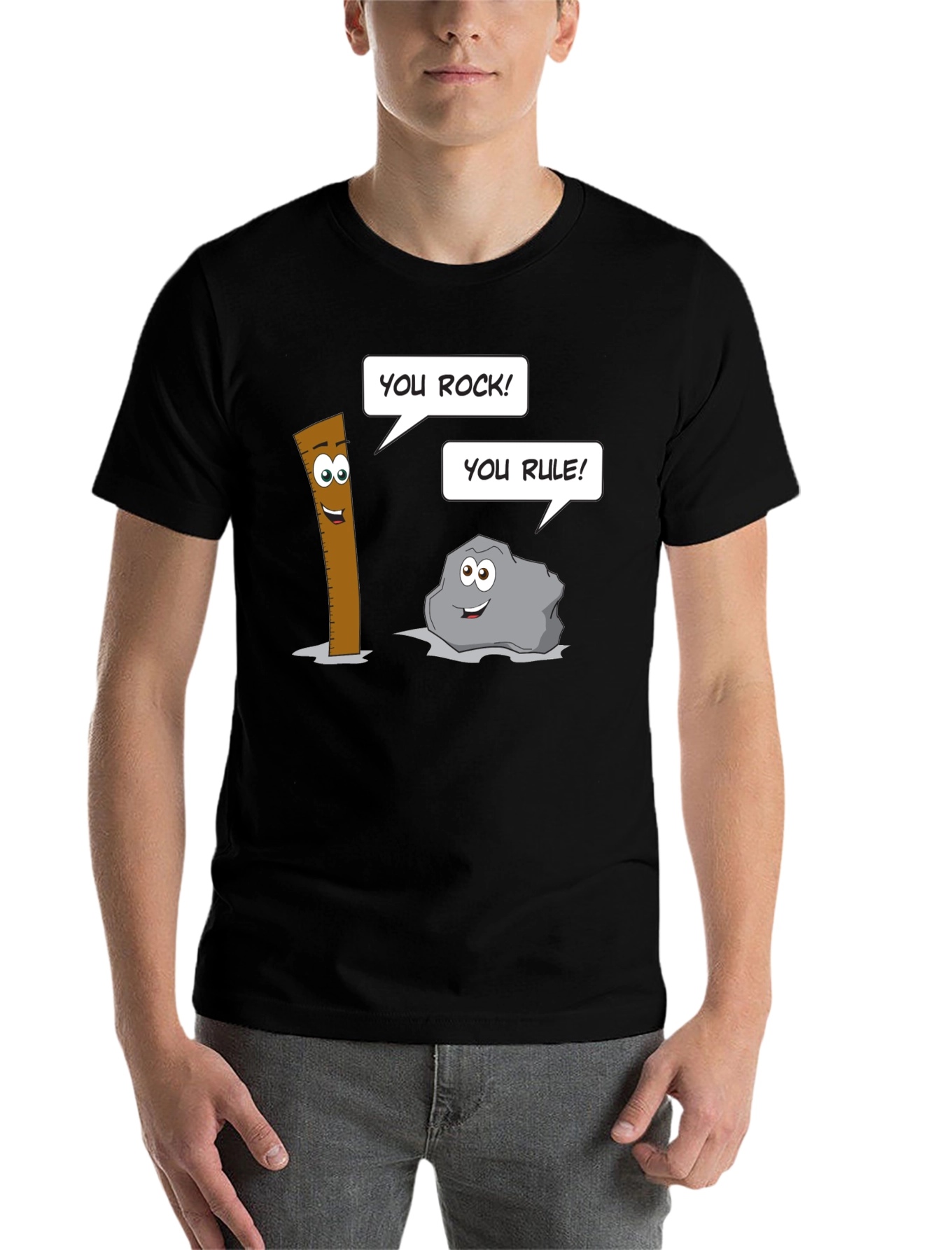 Black You Rock You Rule T-Shirt view 7