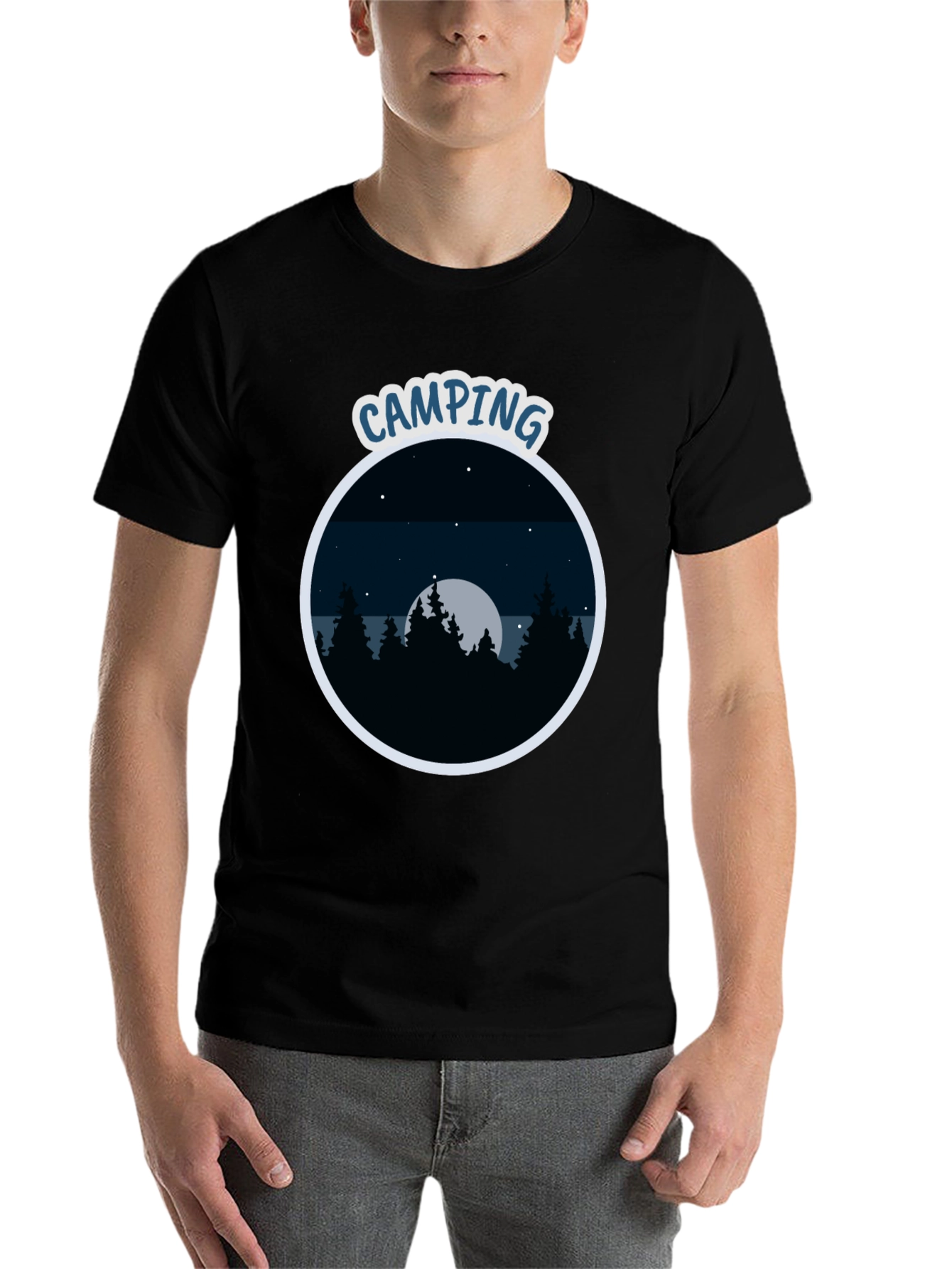 Black Camping Adventure T-Shirt - Outdoor Lover Tee view 7