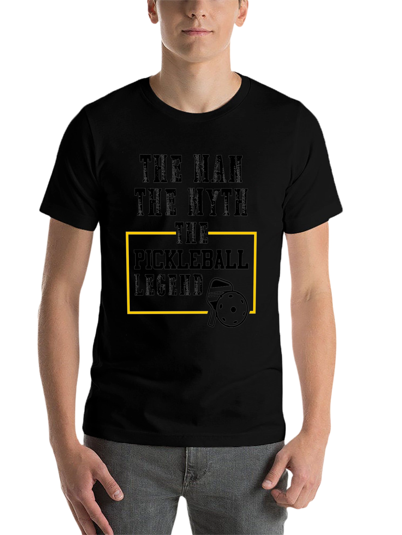 Black The Pickleball Legend Tee - Man, Myth, Legend! view 7