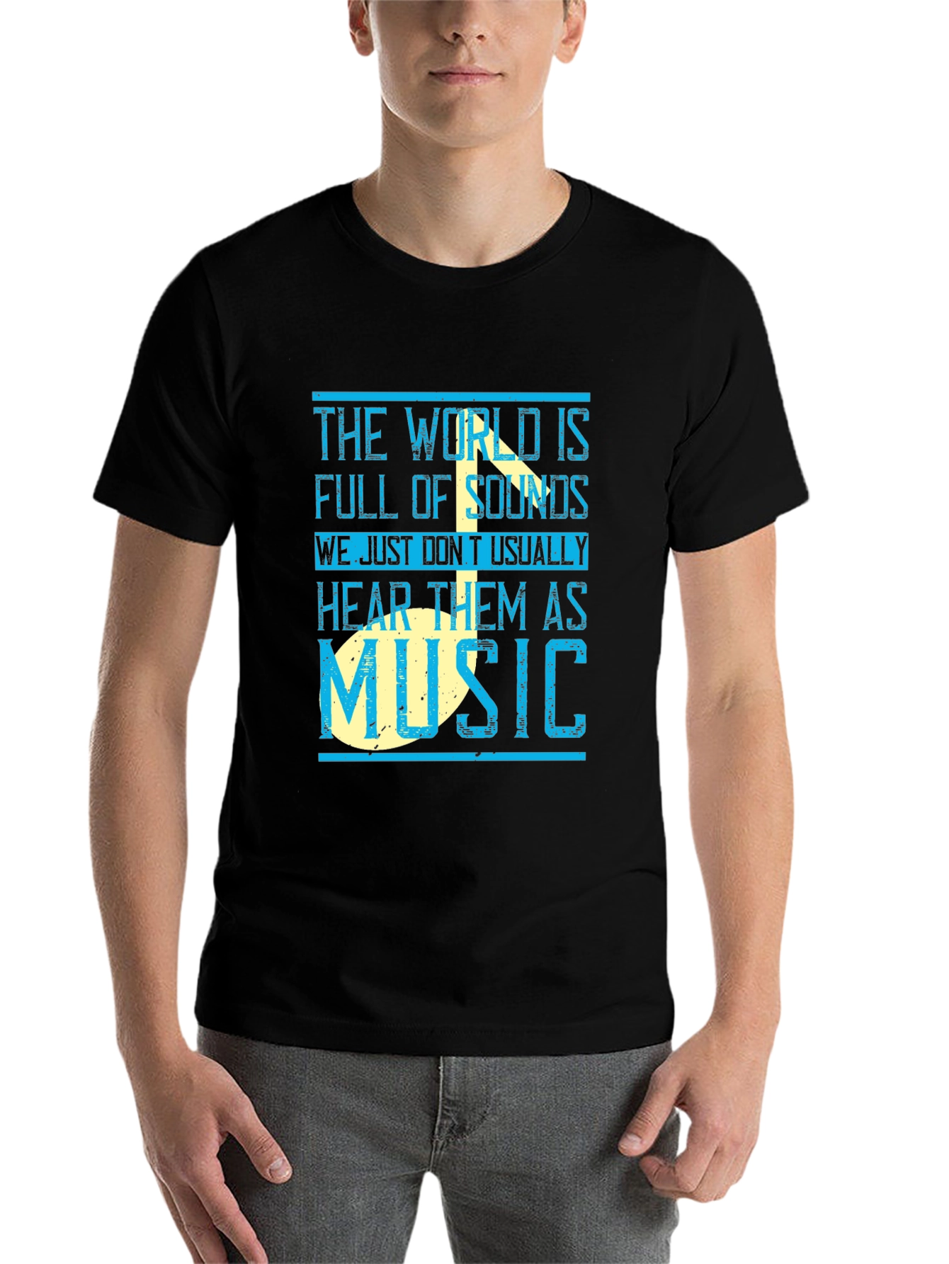 Black Music Lover T-Shirt: The World is Full of Sounds view 7