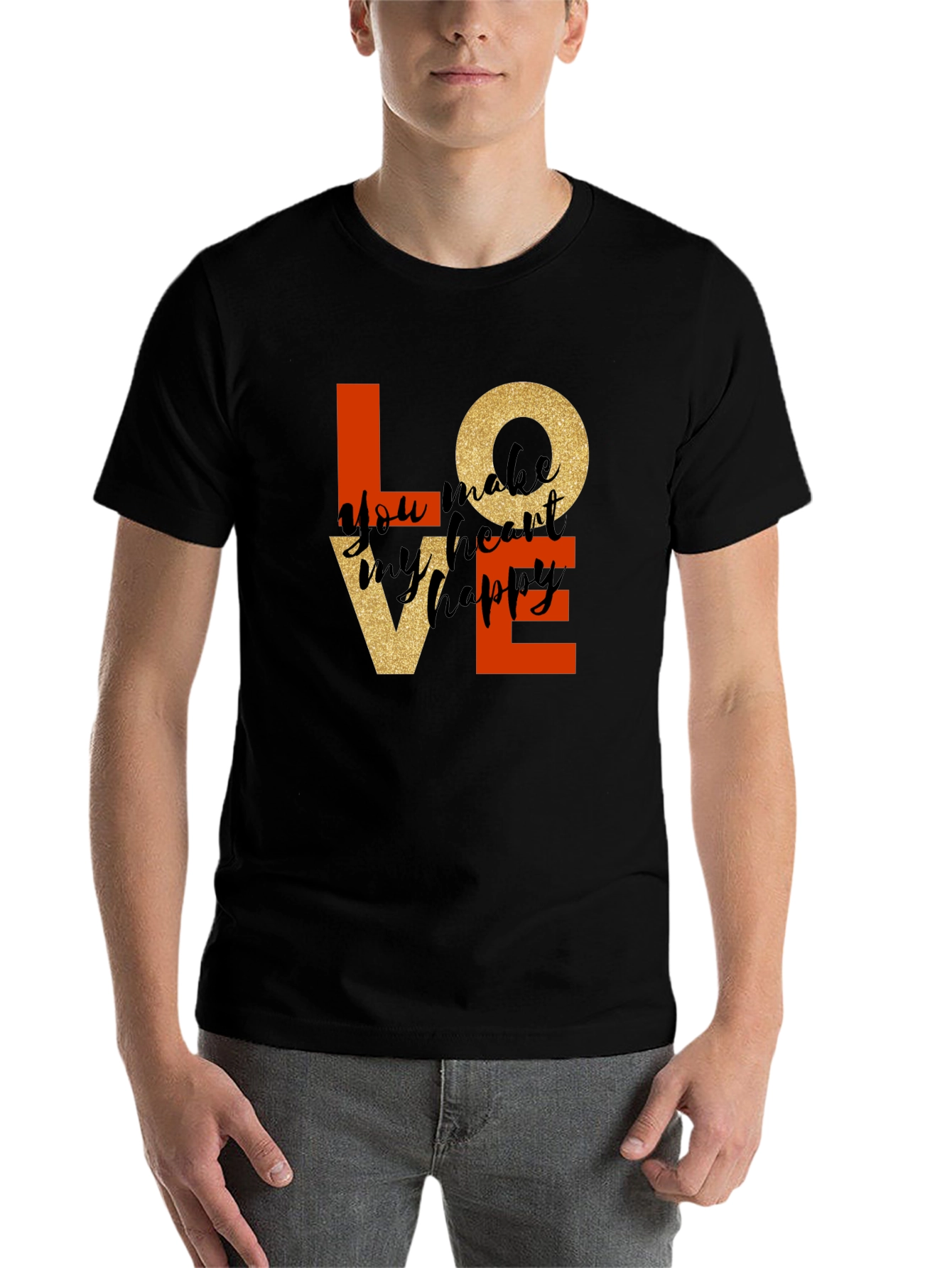 Black Love T-Shirt: You Make My Heart Happy view 7
