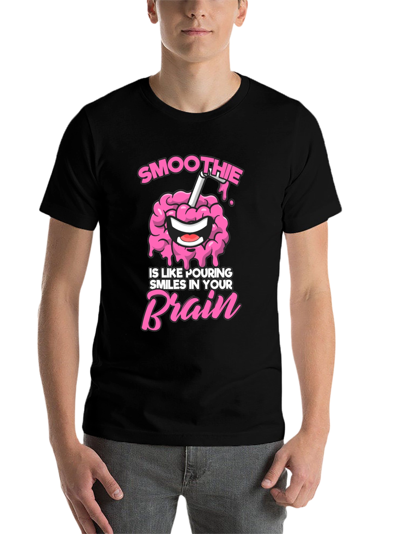 Smoothie Brain Graphic T-Shirt - Funny Unisex Tee - 7