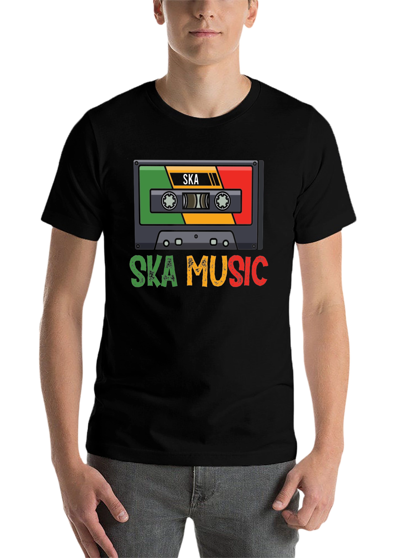 Black Ska Music Cassette T-Shirt view 7