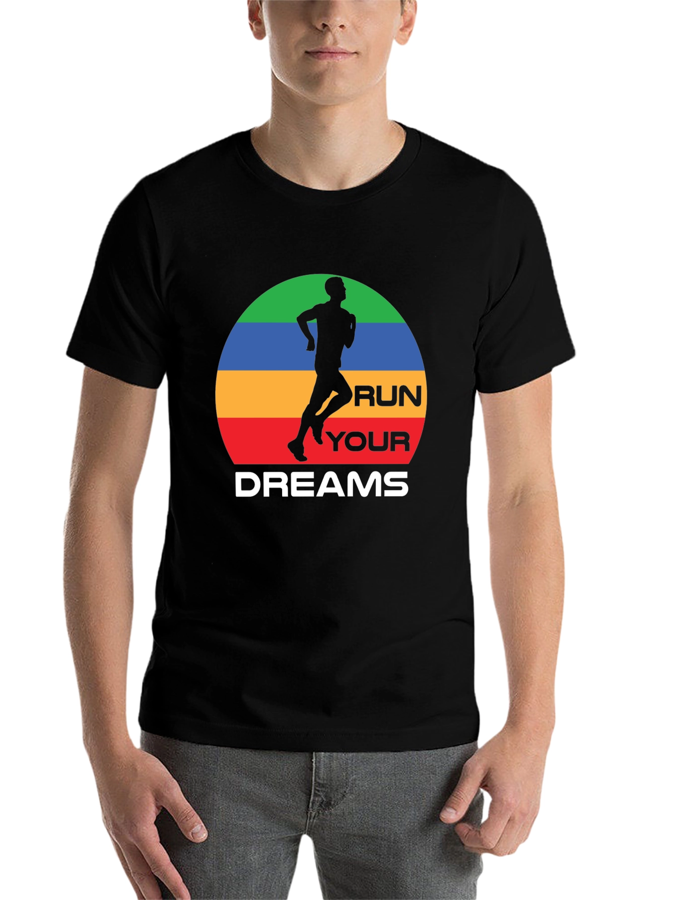 Black Run Your Dreams Graphic T-Shirt view 7