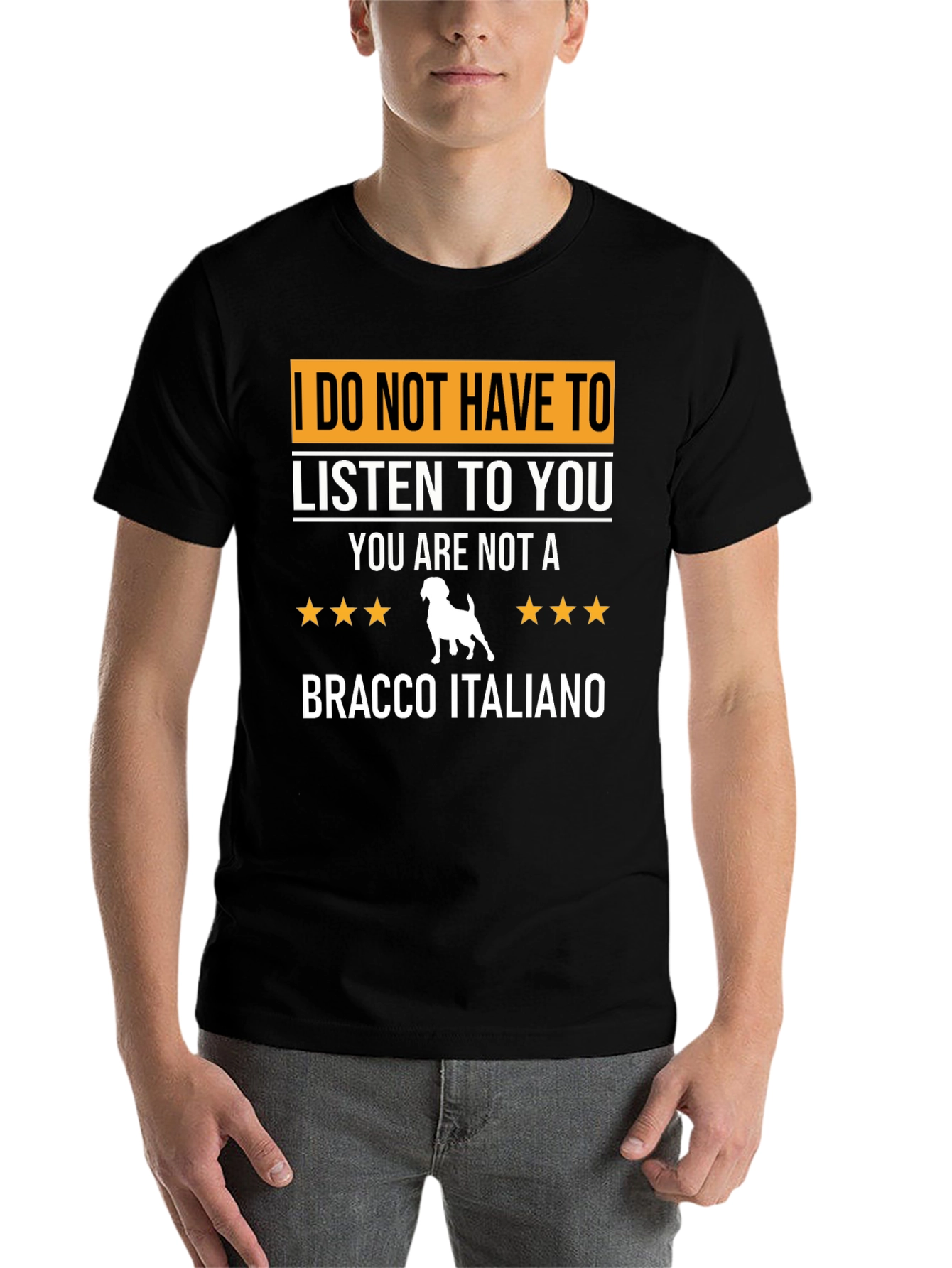 Black Bracco Italiano Dog T-Shirt - Funny Dog Lover Tee view 7