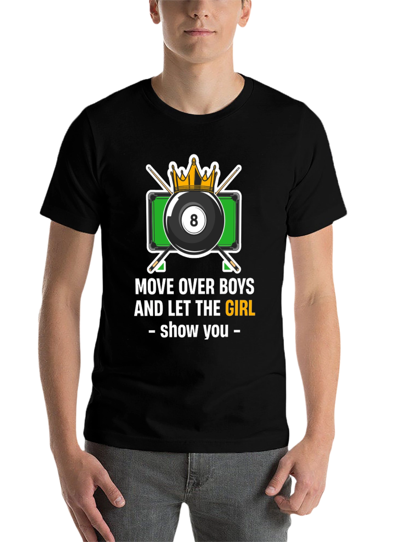Black Billiards Girl T-Shirt - Move Over Boys view 7