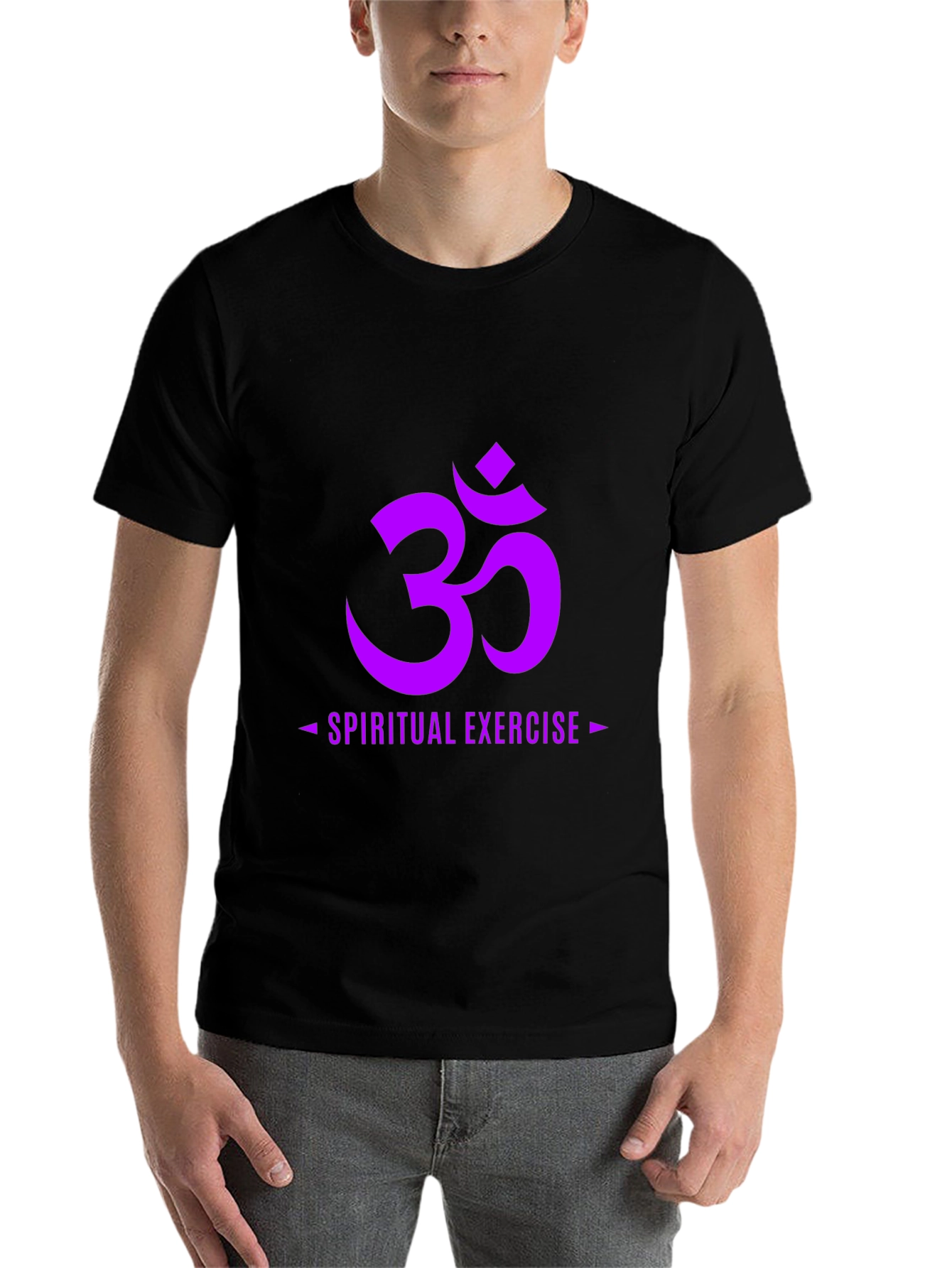 Black Spiritual Exercise Black Graphic Tee view 7