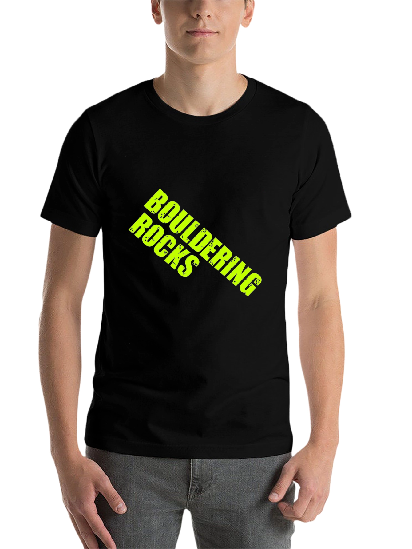 Black Bouldering Rocks T-Shirt - Black view 7