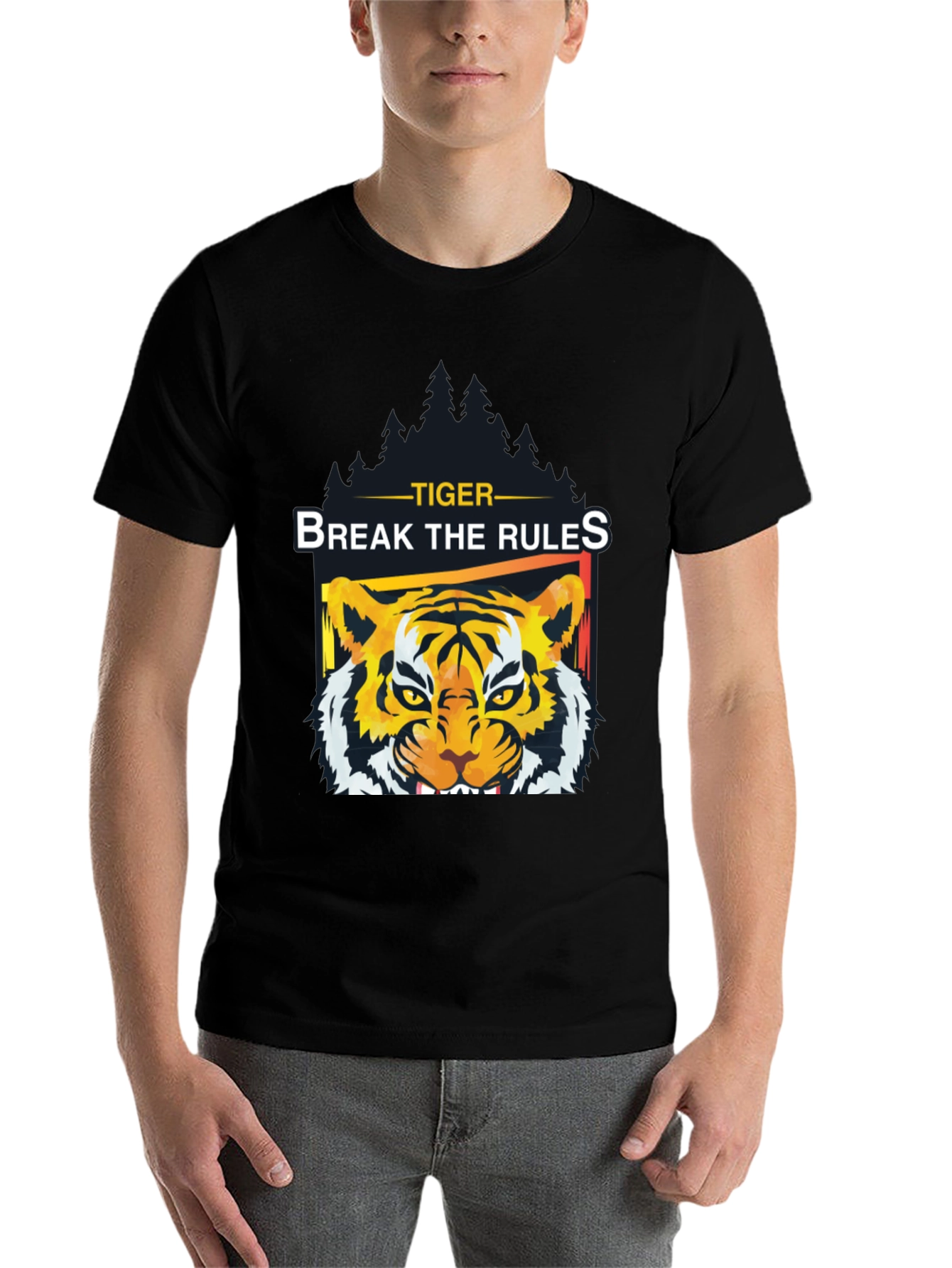 Black Tiger Break The Rules Graphic Tee view 7