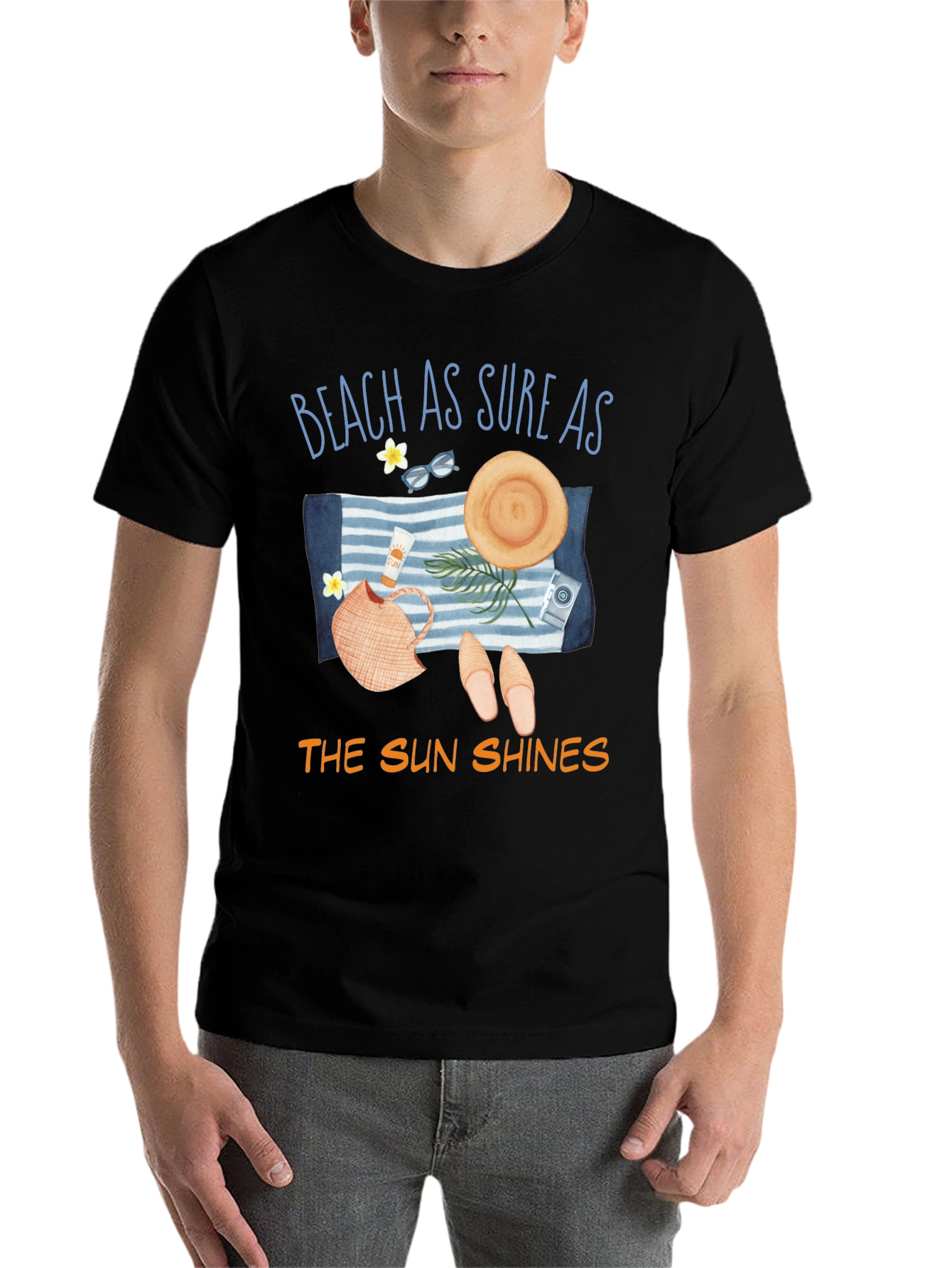 Black Beach As Sure As The Sun Shines Graphic T-Shirt view 7