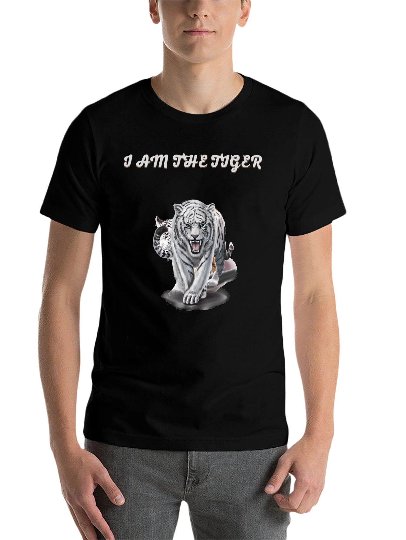 Black I Am The Tiger Graphic Tee view 7