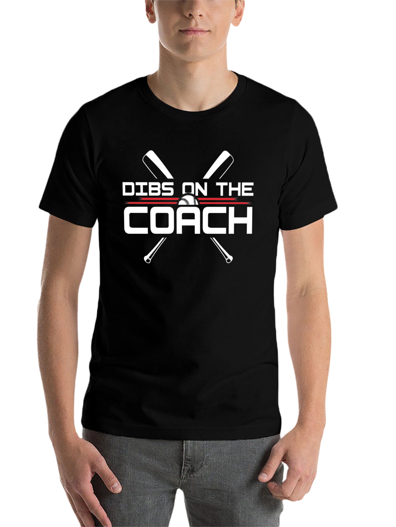 Black Dibs On The Coach T-Shirt - Baseball Fan Tee view 7