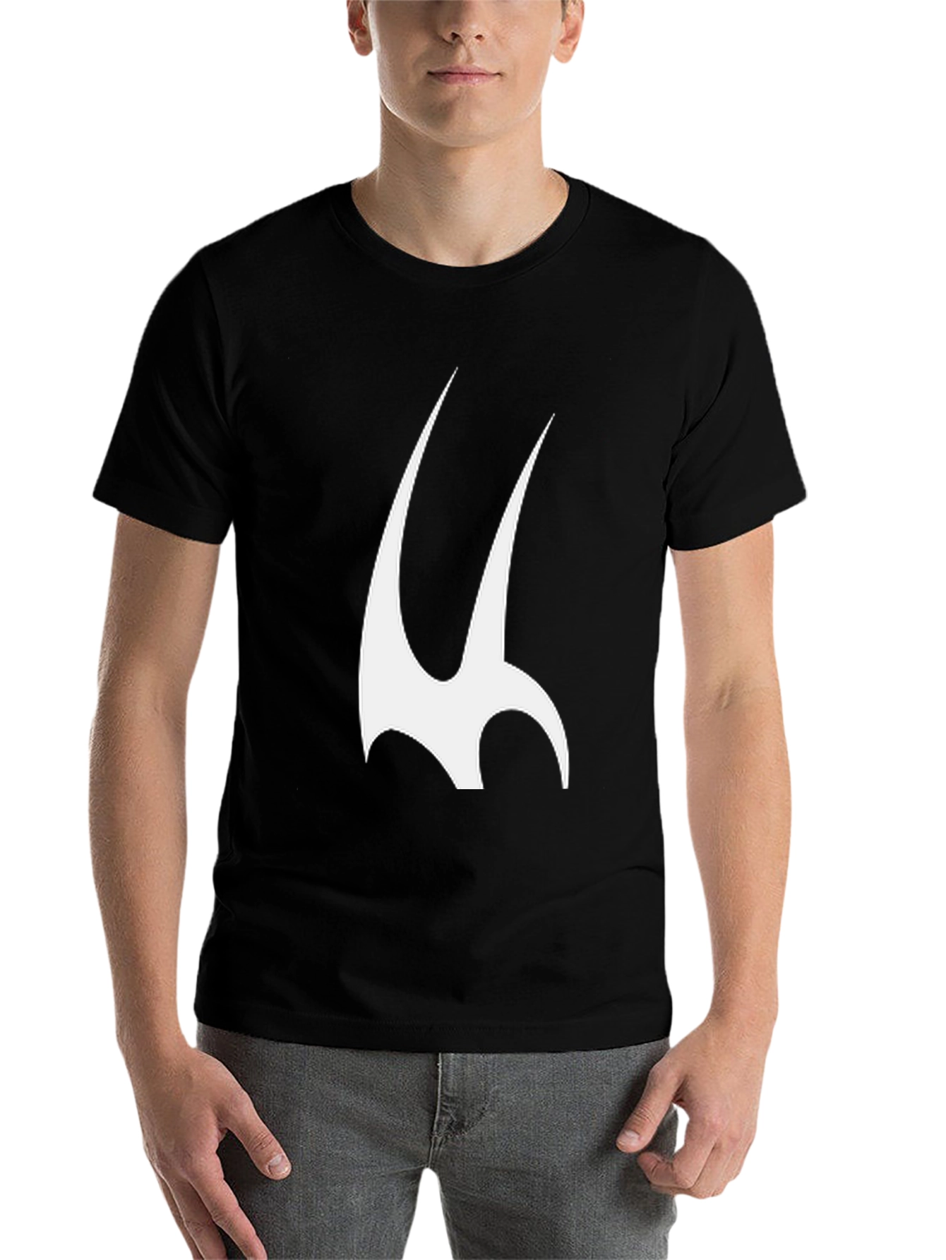 Black Abstract Graphic Print T-Shirt - Black view 7