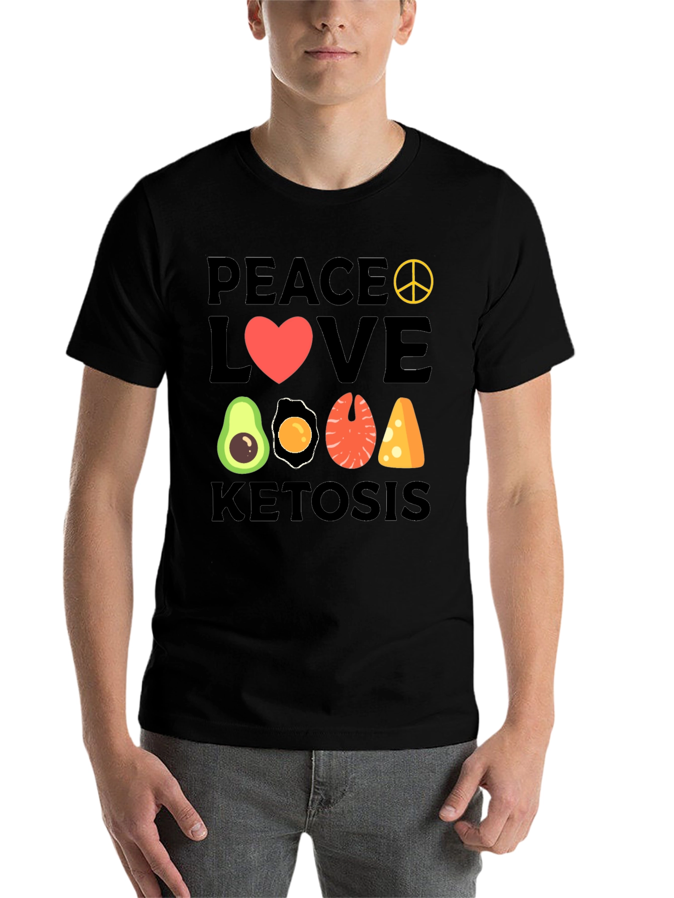 Peace Love Ketosis T-Shirt | Keto Diet Apparel - 7