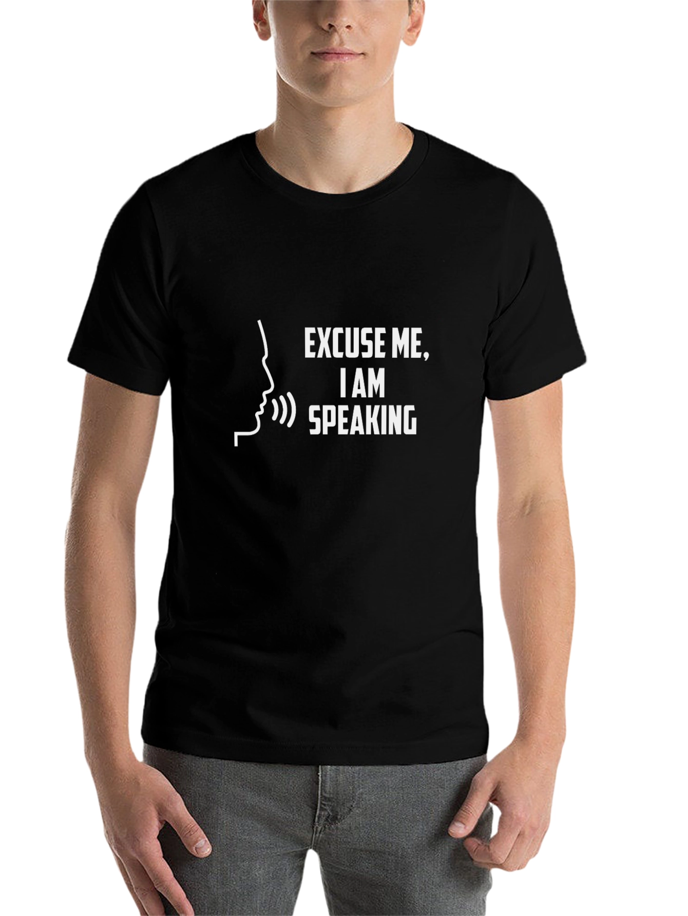 Black Excuse Me, I Am Speaking Black T-Shirt view 7