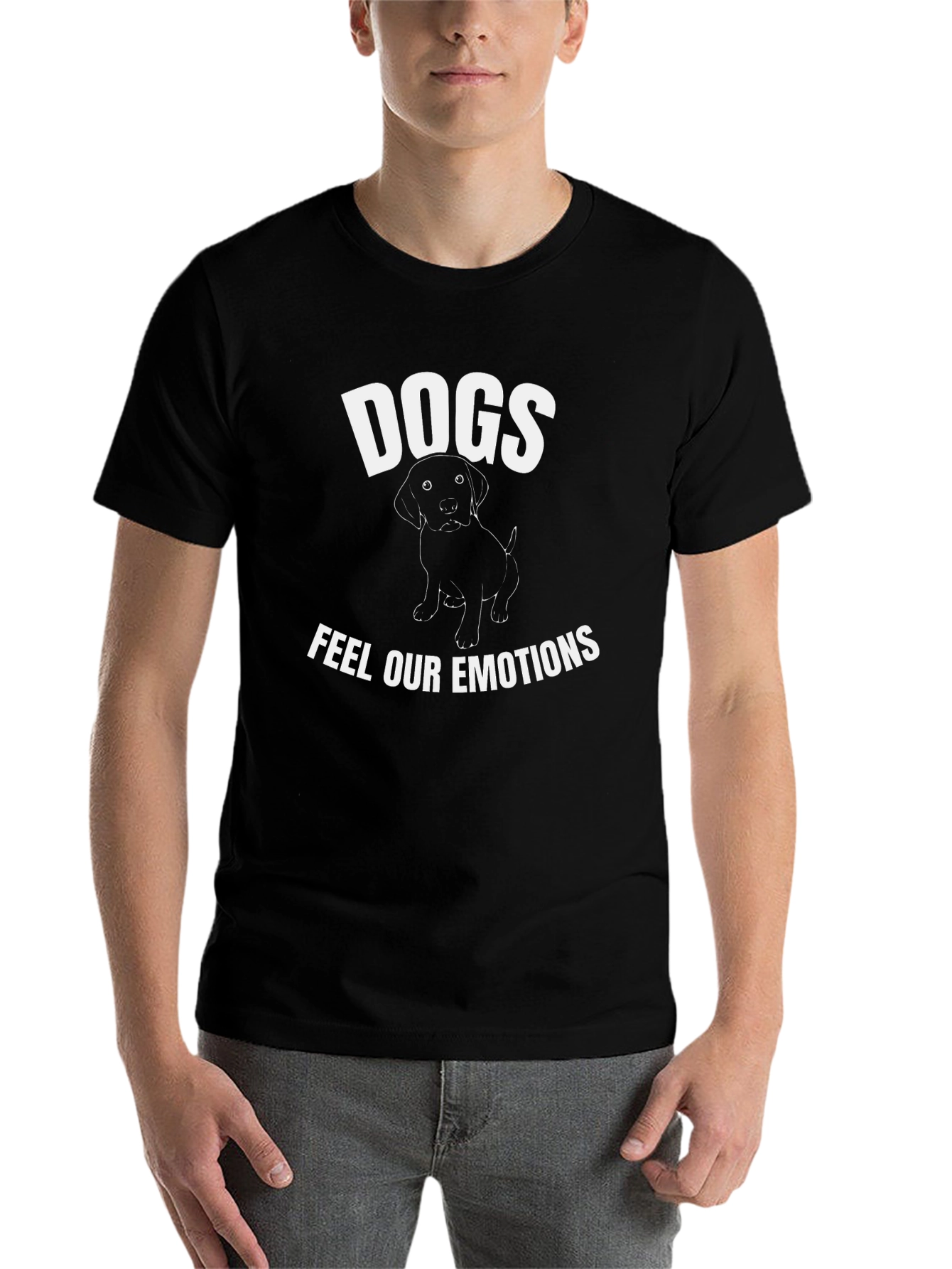 Black Dogs Feel Our Emotions Graphic Tee view 7