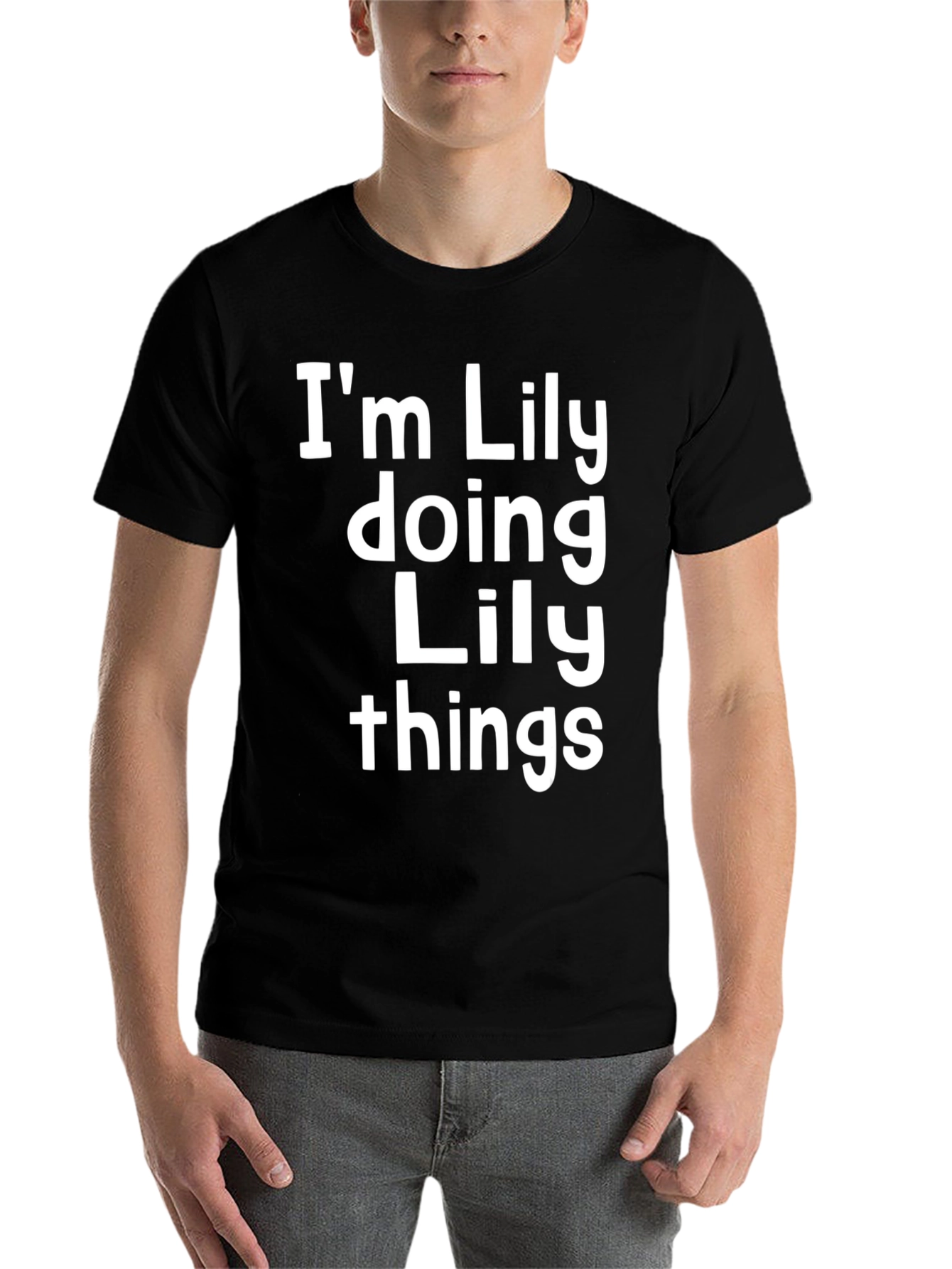 Black I'm Lily Doing Lily Things - Novelty T-Shirt view 7