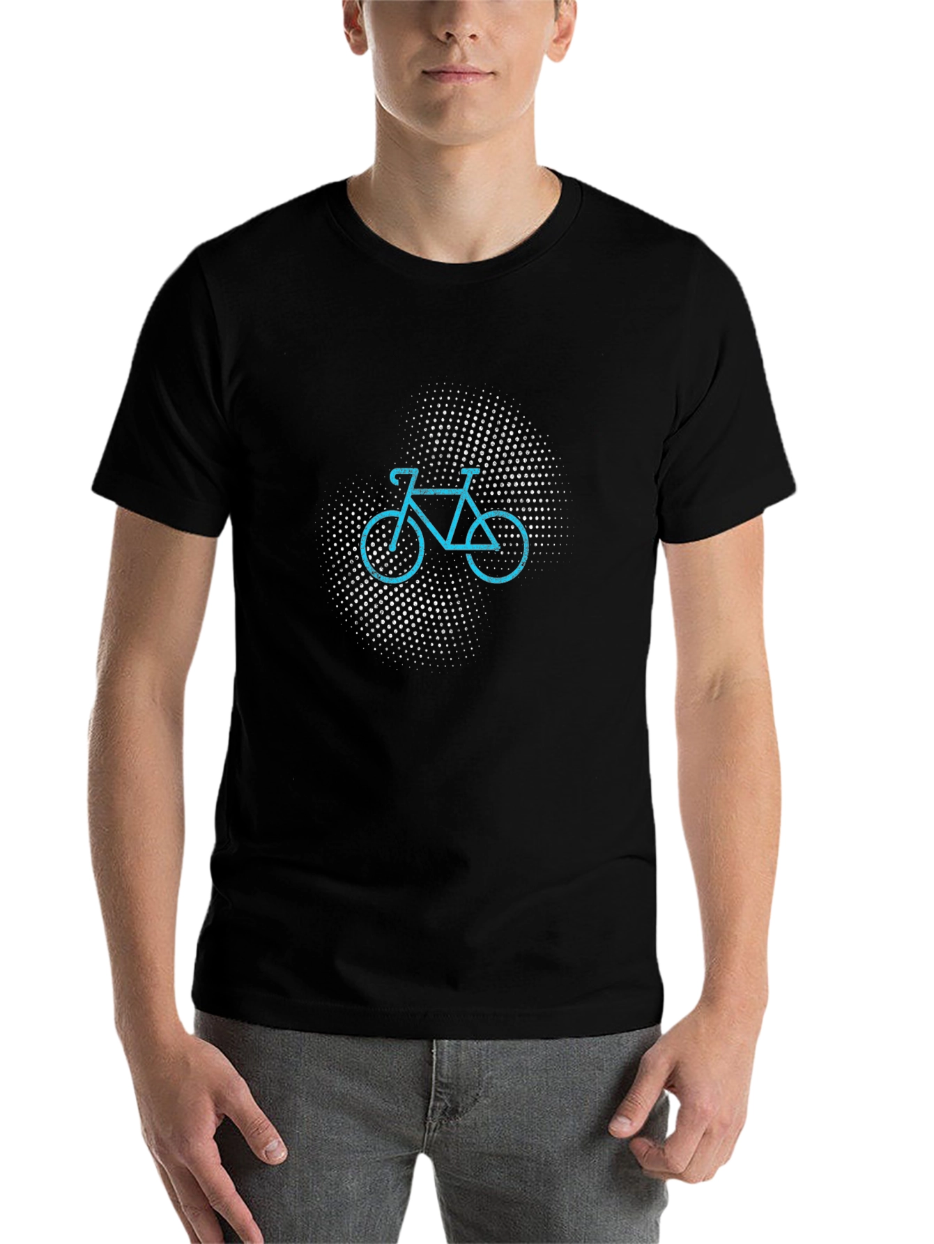 Black Cool Bicycle Graphic Tee - Men's Black T-Shirt view 7