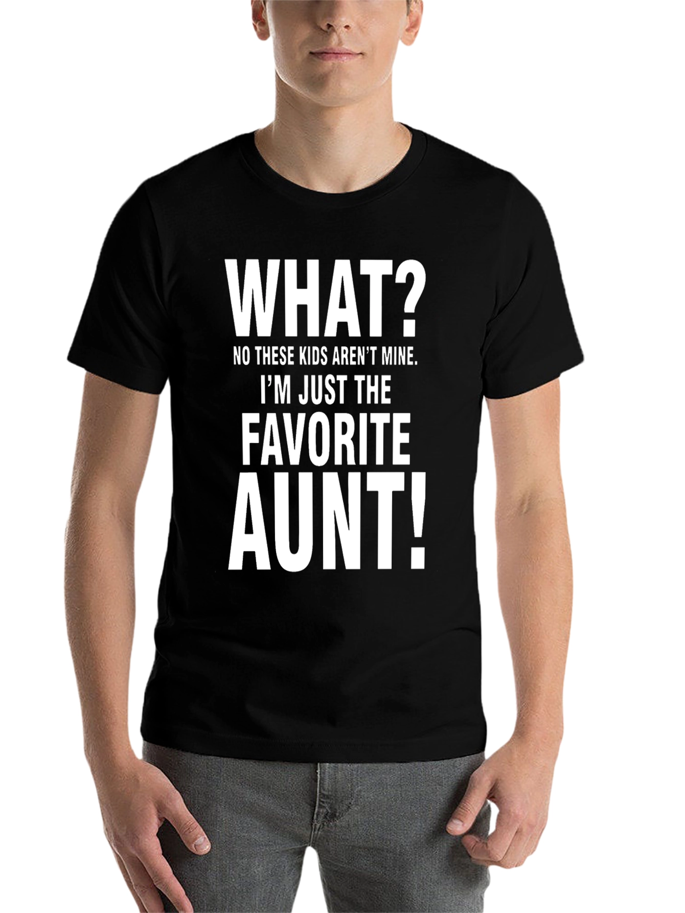 Black Favorite Aunt T-Shirt - Funny Auntie Tee view 7