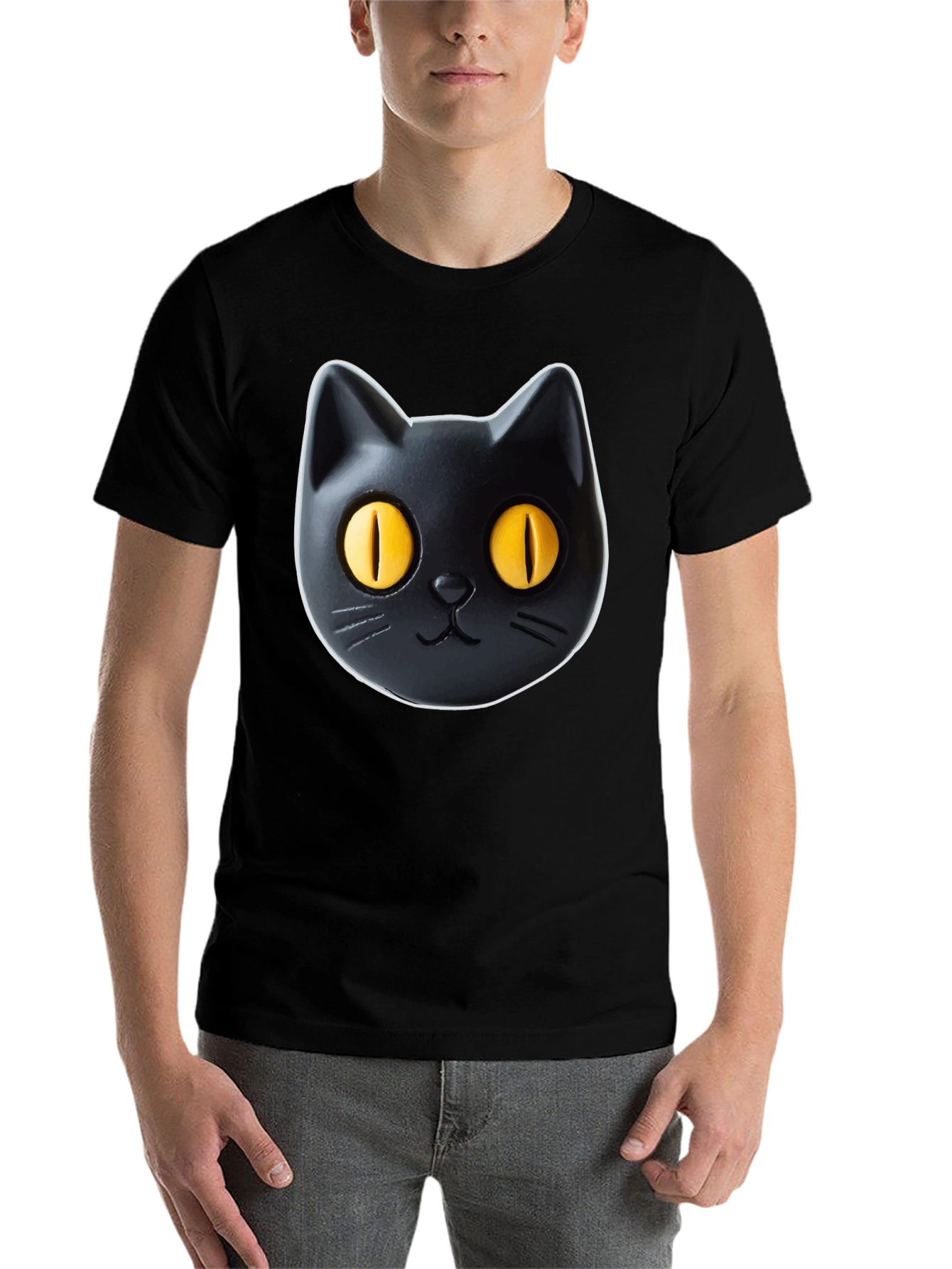 Black Black Cat Graphic Tee - Fun & Stylish! view 7