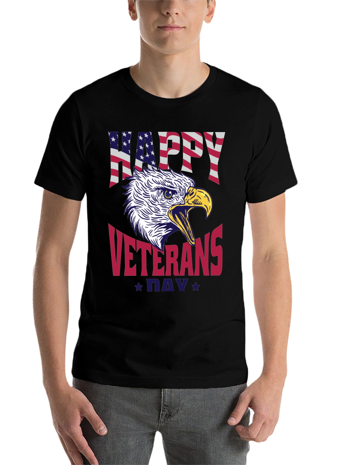 Happy Veterans Day Eagle Graphic Tee - 7