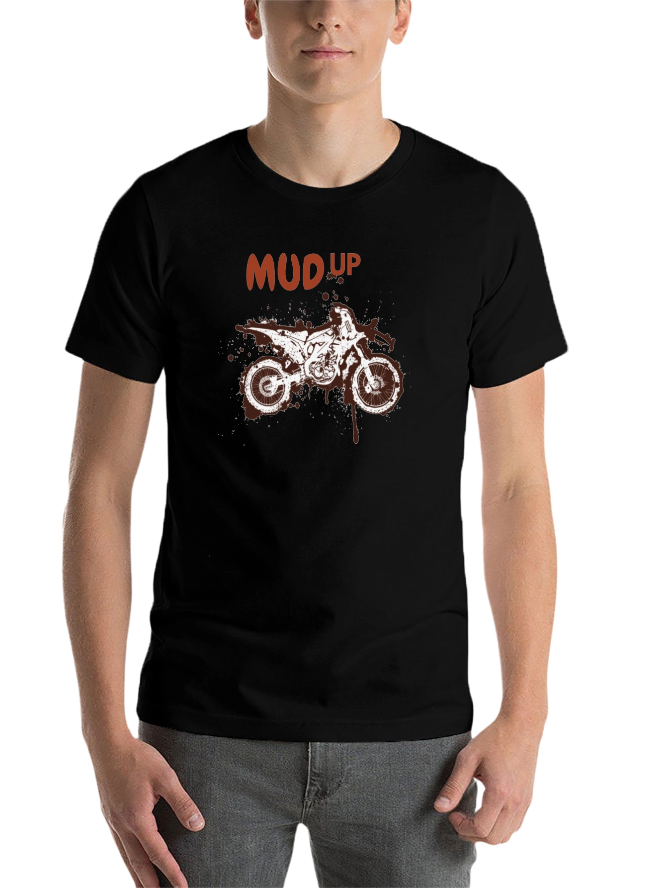 Black Mud Up Motocross T-Shirt - Dirt Bike Graphic Tee view 7