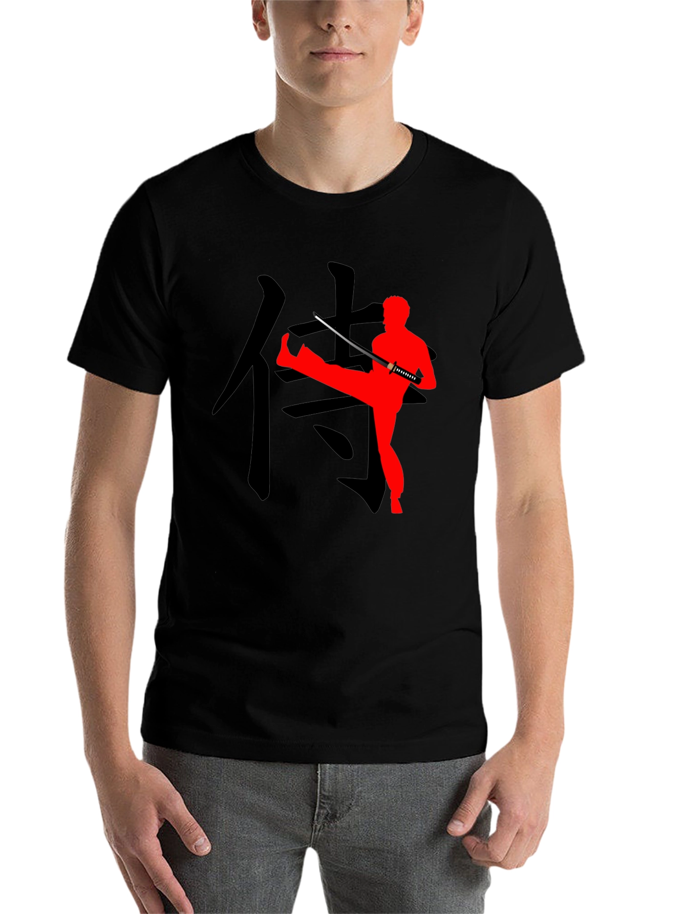 Black Samurai Warrior Graphic Tee view 7