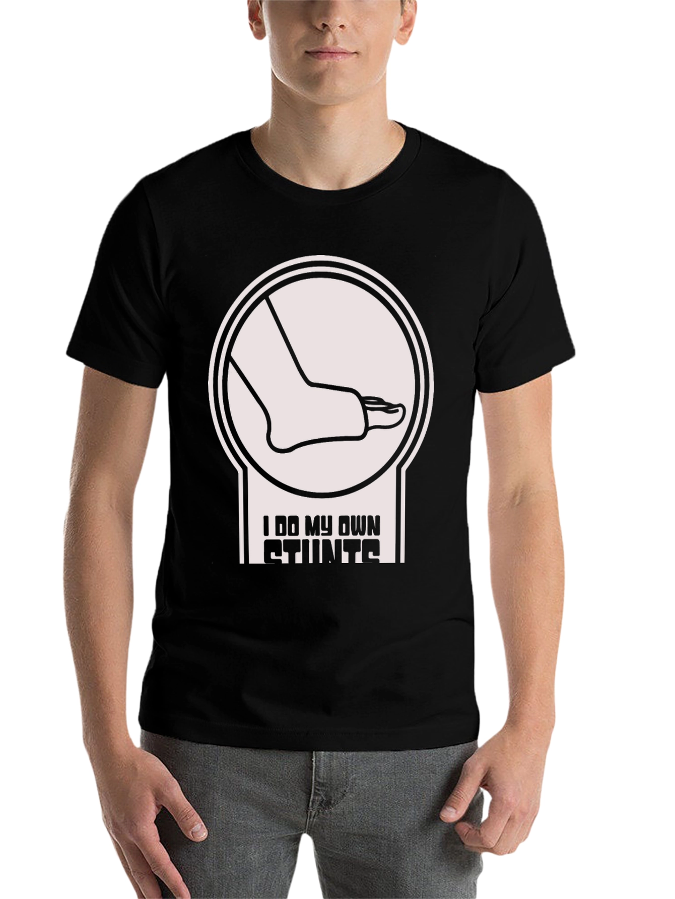 Black I Do My Own Stunts Graphic Tee view 7
