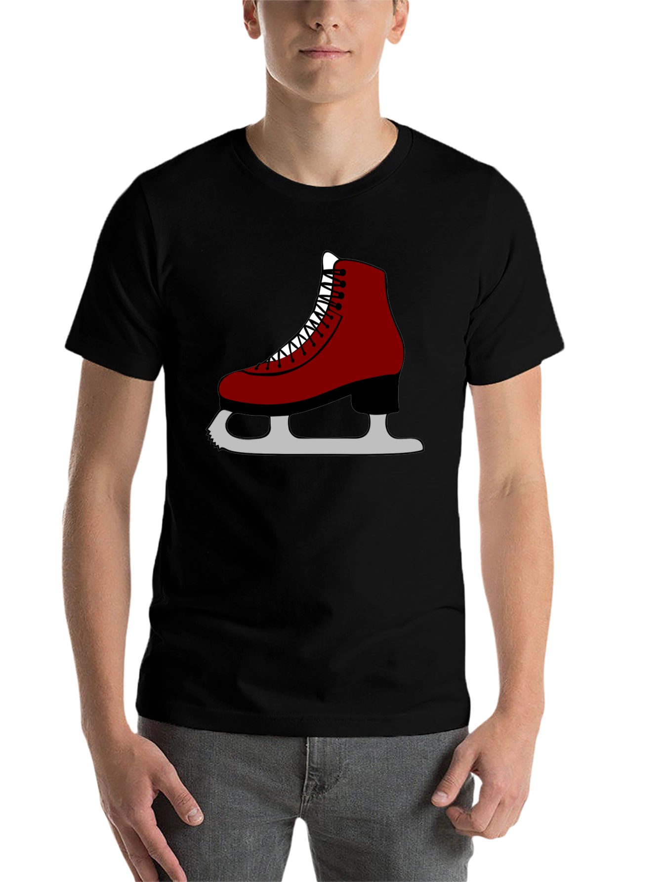 Black Skate Graphic T-Shirt, Black, Unisex view 7