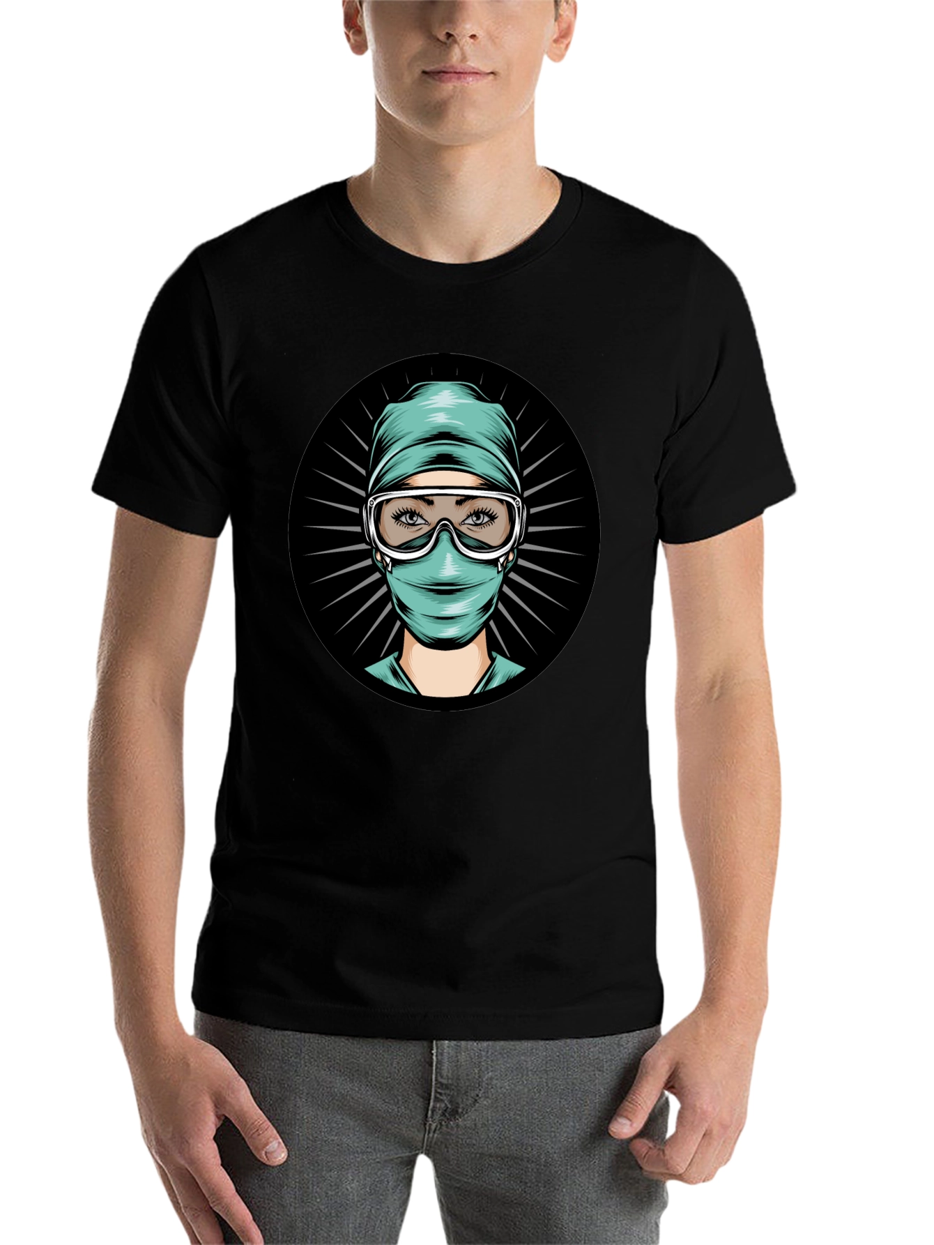 Black Surgeon Graphic Tee - Black Cotton Blend view 7