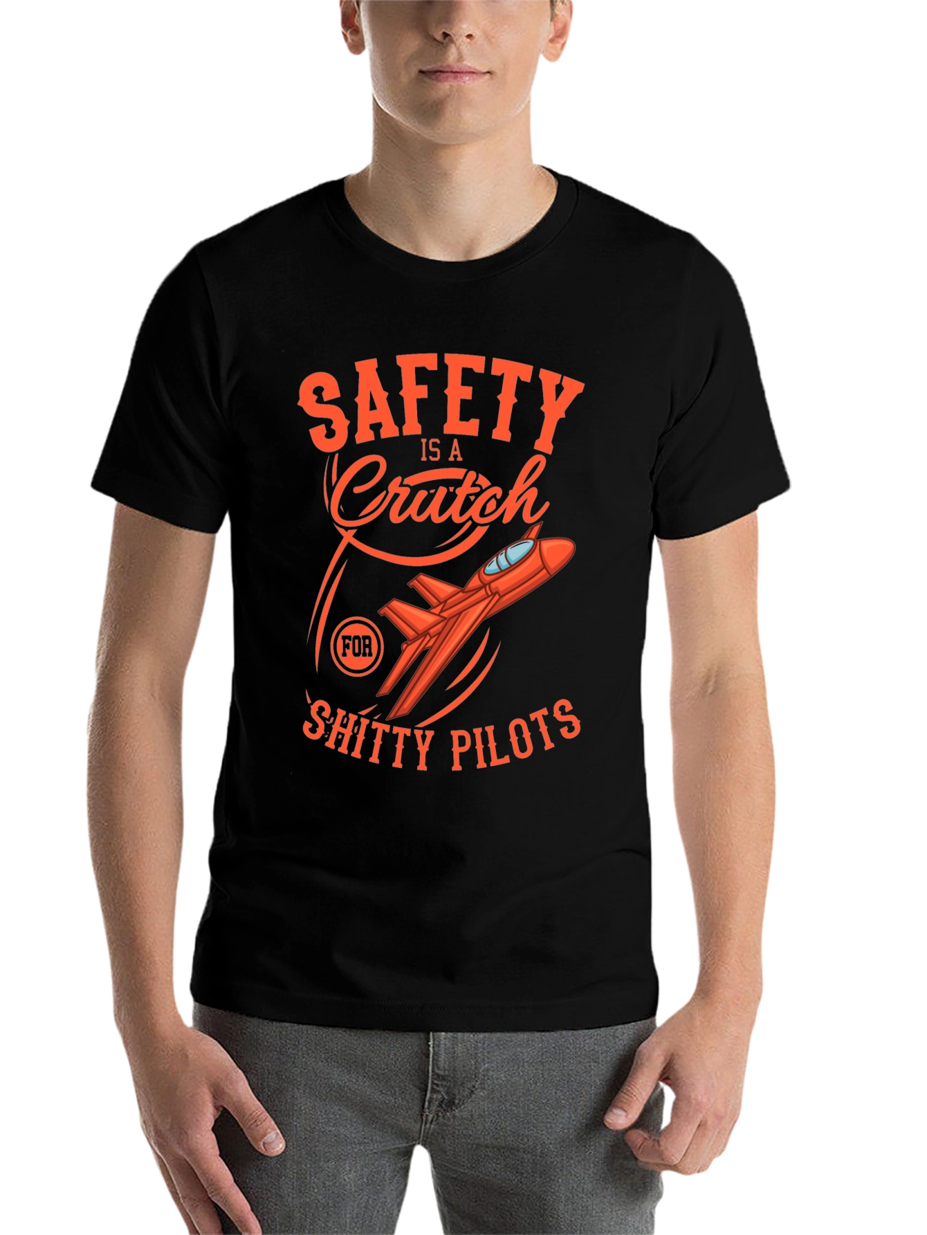 Black Safety is a Crutch T-Shirt view 7