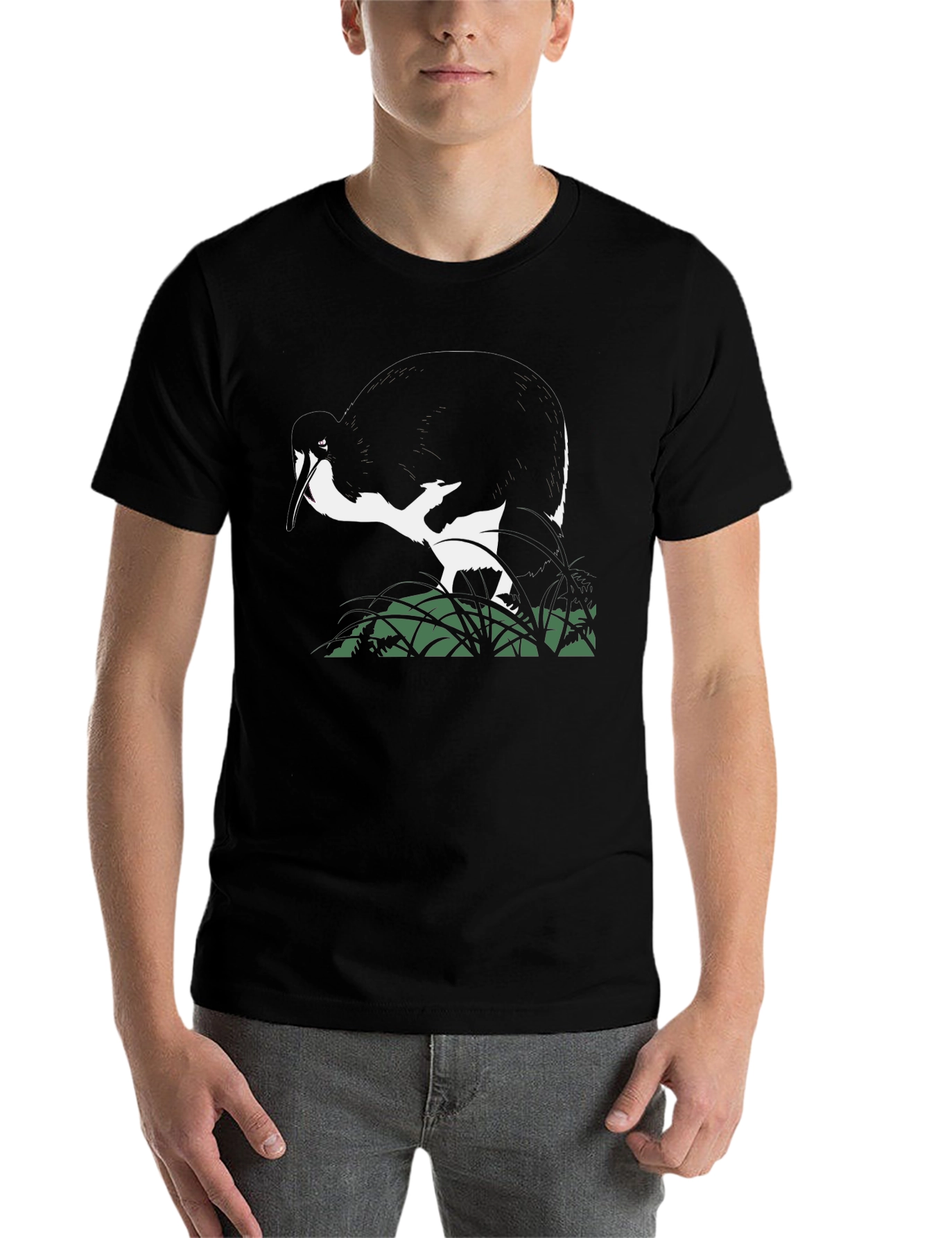 Black Black T-Shirt with Ibis Design view 7