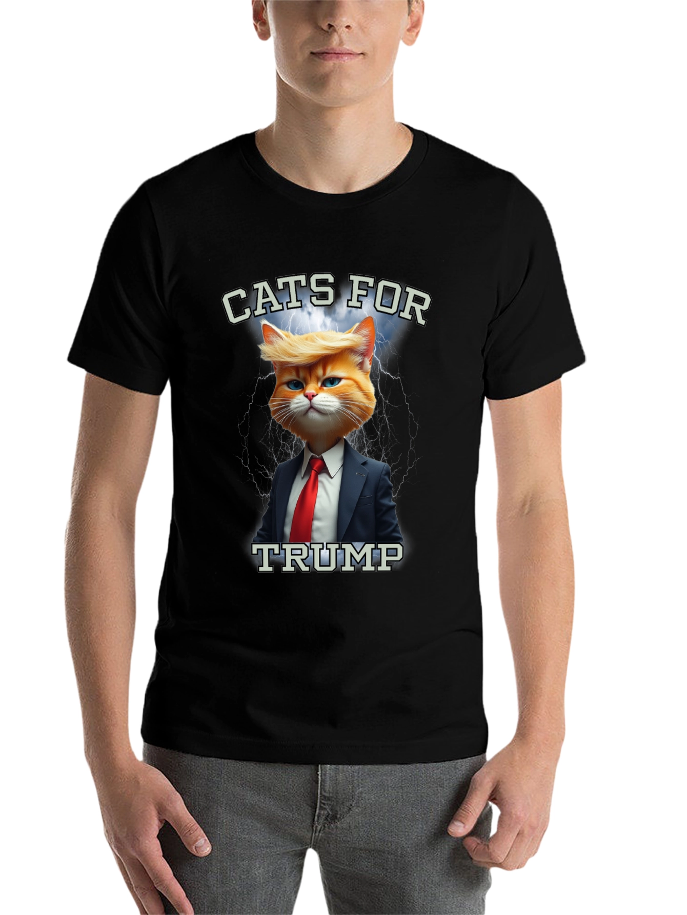 Black Cats for Trump T-Shirt view 7