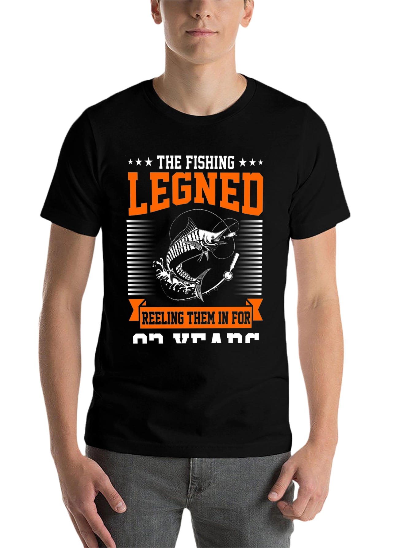 Black The Fishing Legned T-Shirt - Angler's Pride view 7