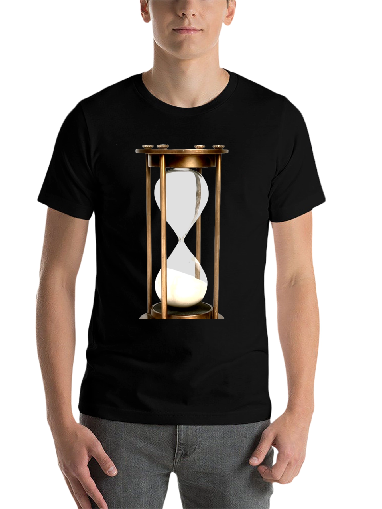 Black Hourglass Graphic T-Shirt - Timeless Style view 7
