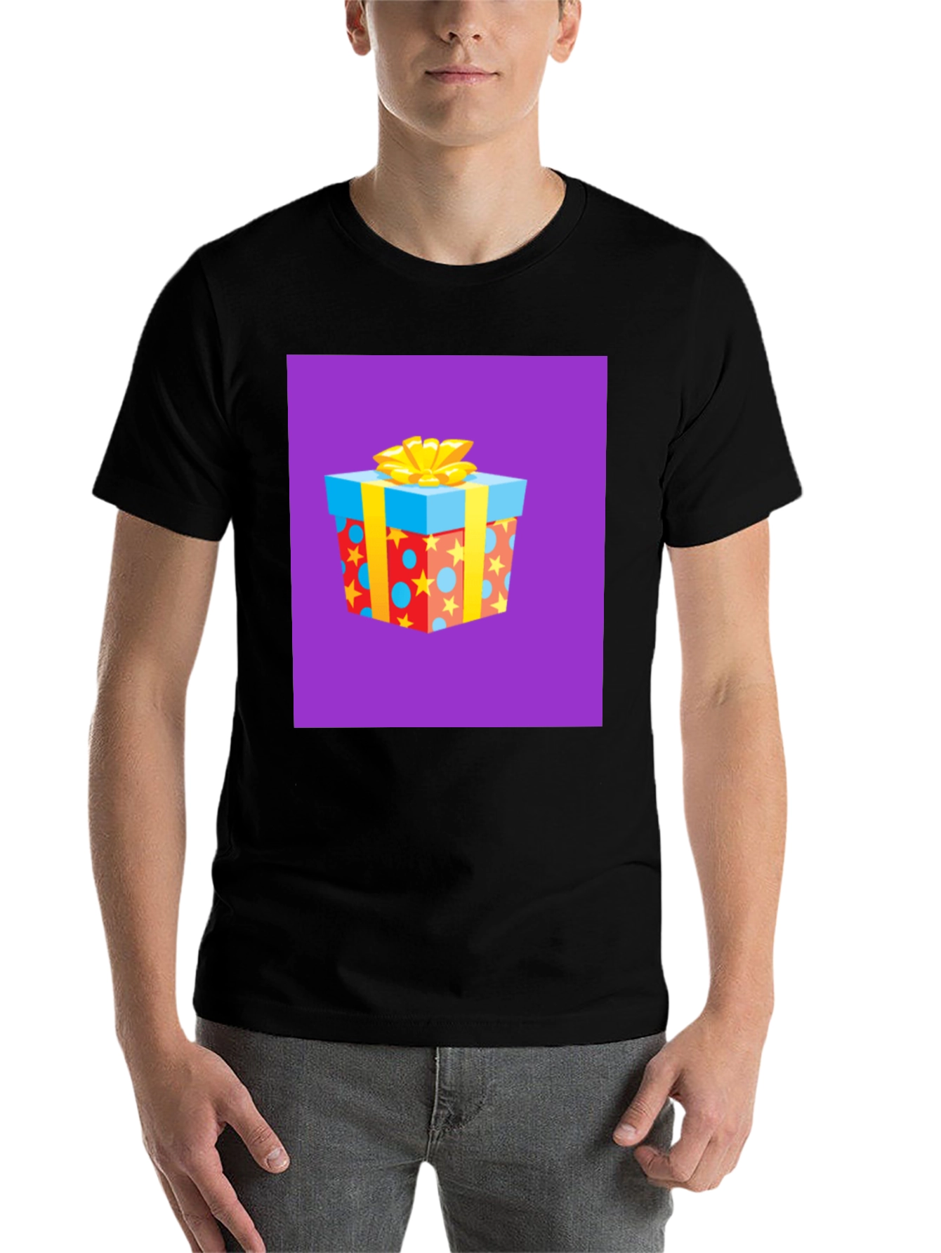 Black Festive Gift Box Graphic Tee view 7